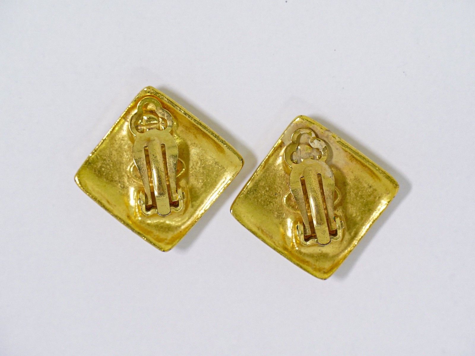 Chanel Chanel Vintage CC Square Clip-On Earrings Metal Size ONE SIZE - 2 Thumbnail