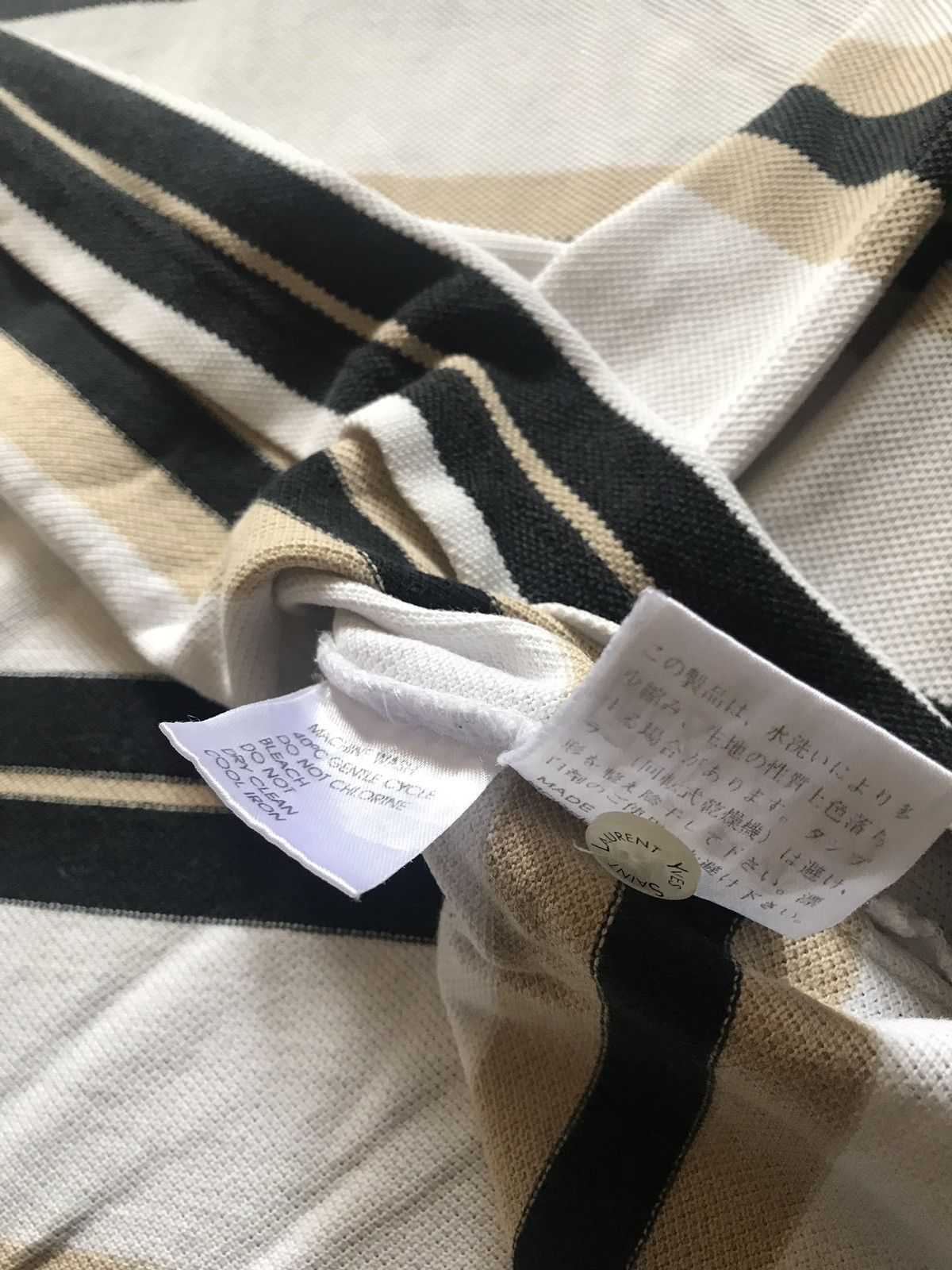Yves Saint Laurent Logo Stripe Polo Tshirt Size US L / EU 52-54 / 3 - 8 Thumbnail