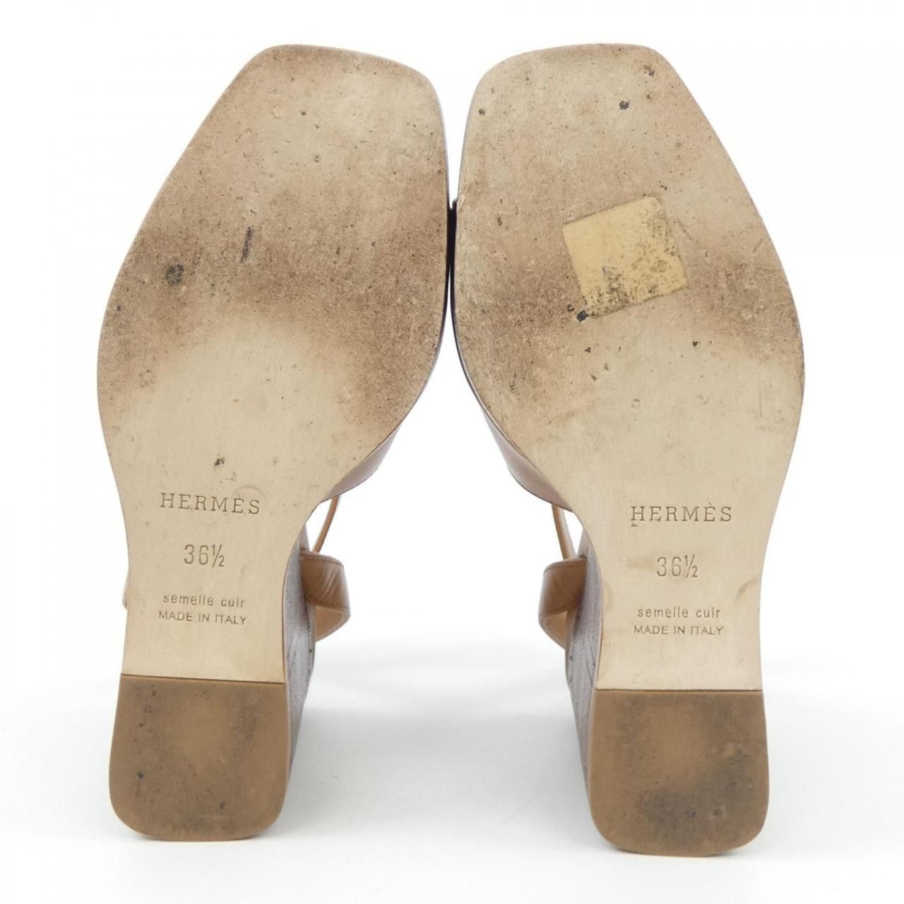 Hermes Hermes Hermès Illustration95 Lambskin Sandals 36.5 Leather Shoes DUTY FREE for USA Size ONE SIZE - 4 Thumbnail