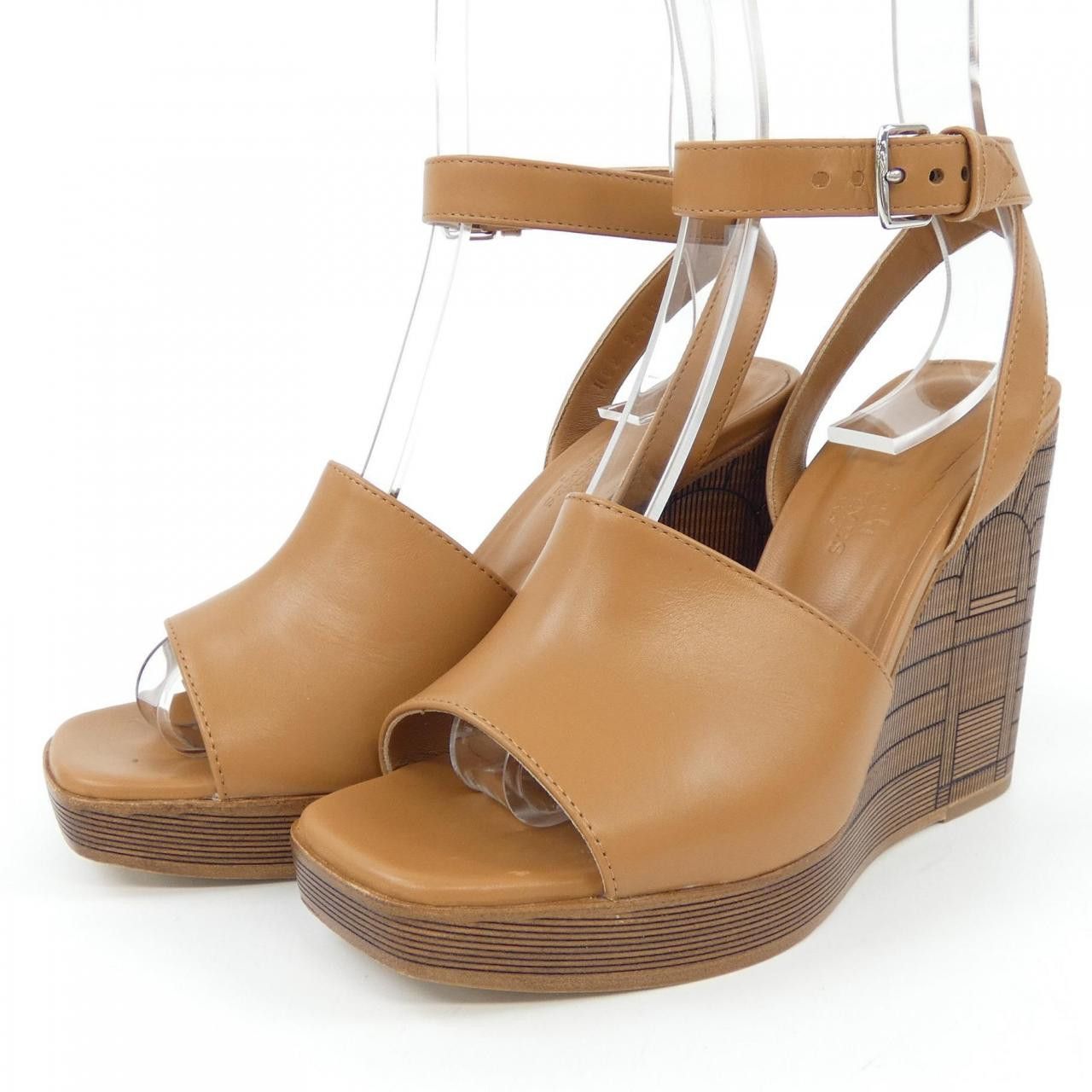 Hermes Hermes Hermès Illustration95 Lambskin Sandals 36.5 Leather Shoes DUTY FREE for USA Size ONE SIZE - 3 Thumbnail