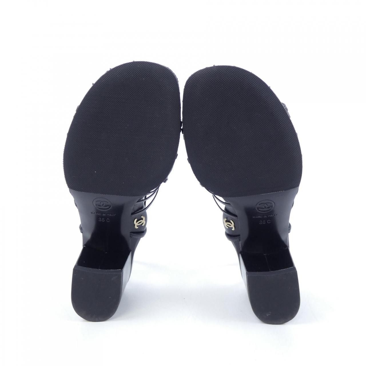 Chanel Chanel Chanel G36876X56078 Lambskin Sandals Leather Shoes G36876X56078 DUTY FREE for USA Size ONE SIZE - 4 Thumbnail