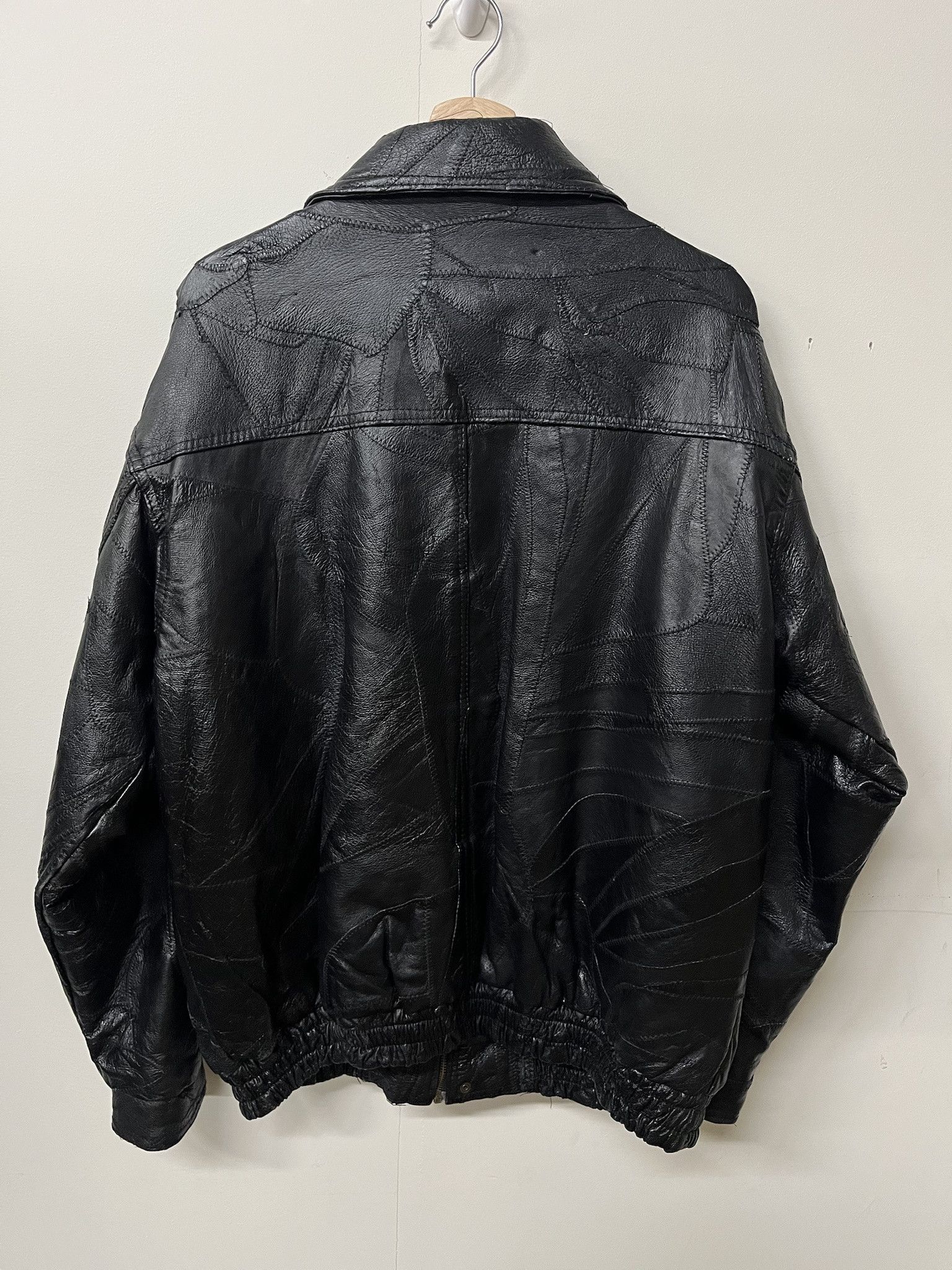 Vintage Vintage 2000s Patchwork Leather Jacket Size L Size US L / EU 52-54 / 3 - 3 Thumbnail