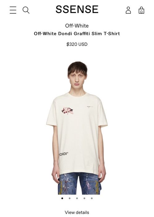 Off-White c/o Virgil Abloh Cream Dondi T-shirt in Natural for Men