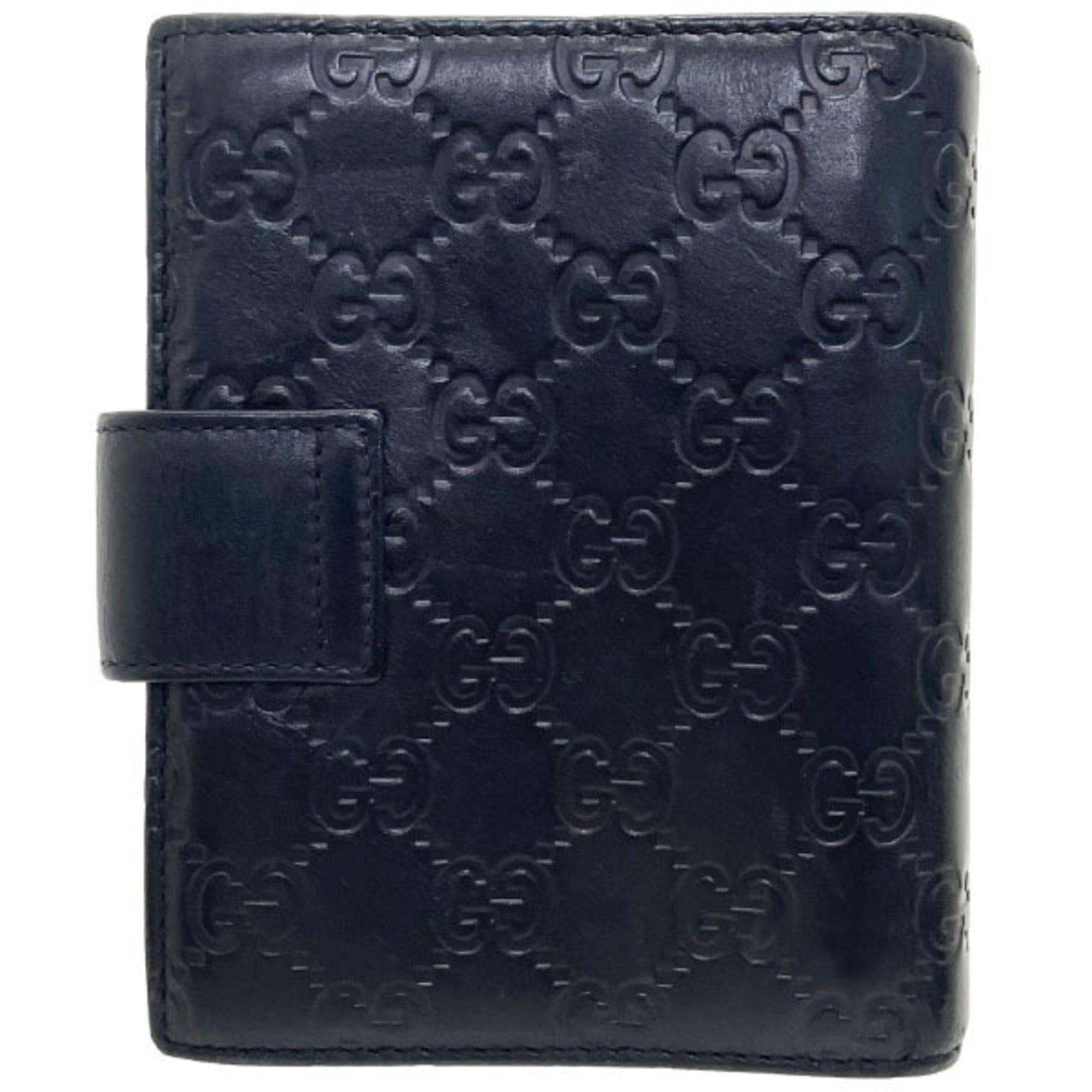 Gucci Gucci Shima Line Agenda Leather Planner Cover, Black, 115240, GUCCI GG Guccissima Address Book/Notepad, 6-Hole, XW-16038 Size ONE SIZE - 2 Thumbnail