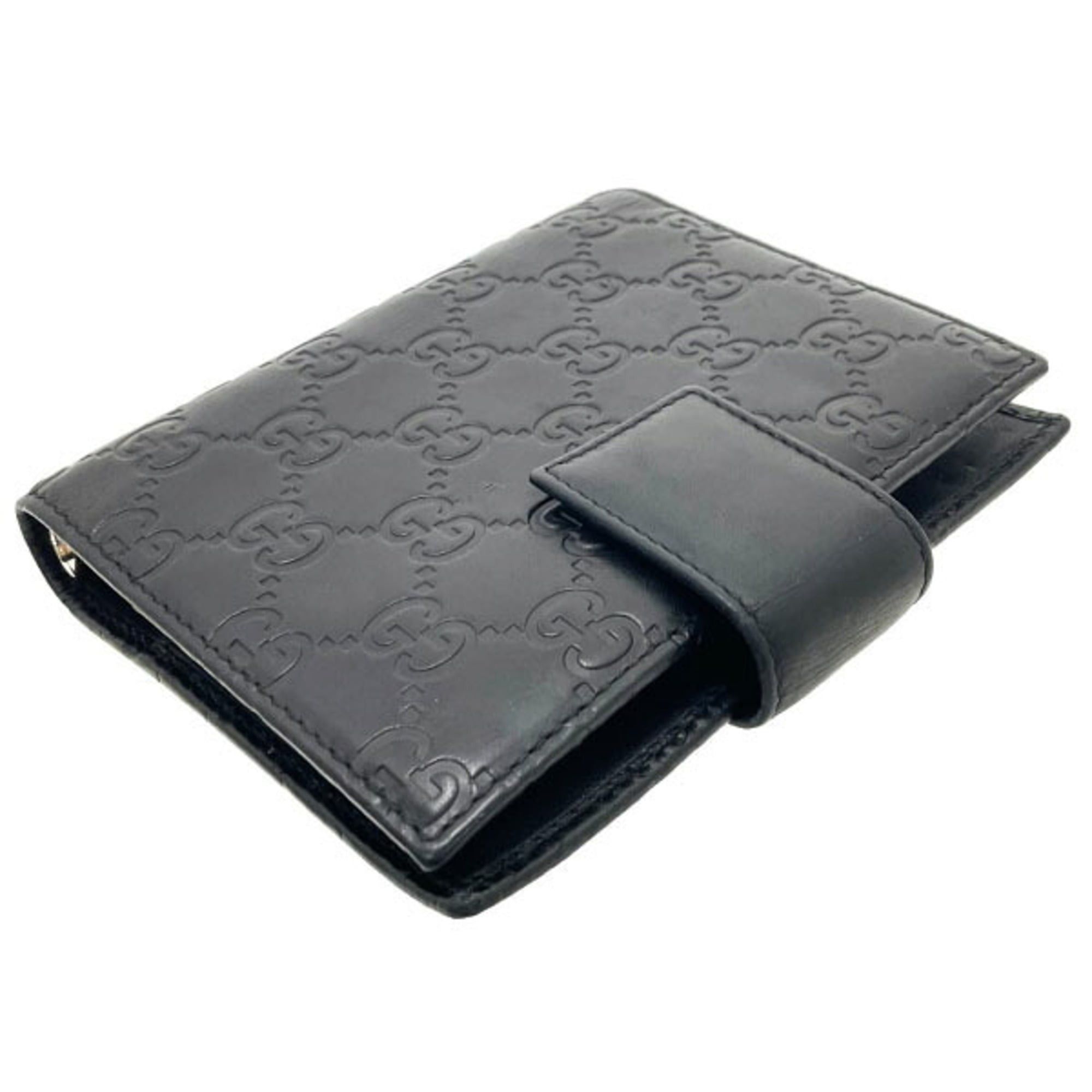 Gucci Gucci Shima Line Agenda Leather Planner Cover, Black, 115240, GUCCI GG Guccissima Address Book/Notepad, 6-Hole, XW-16038 Size ONE SIZE - 4 Thumbnail