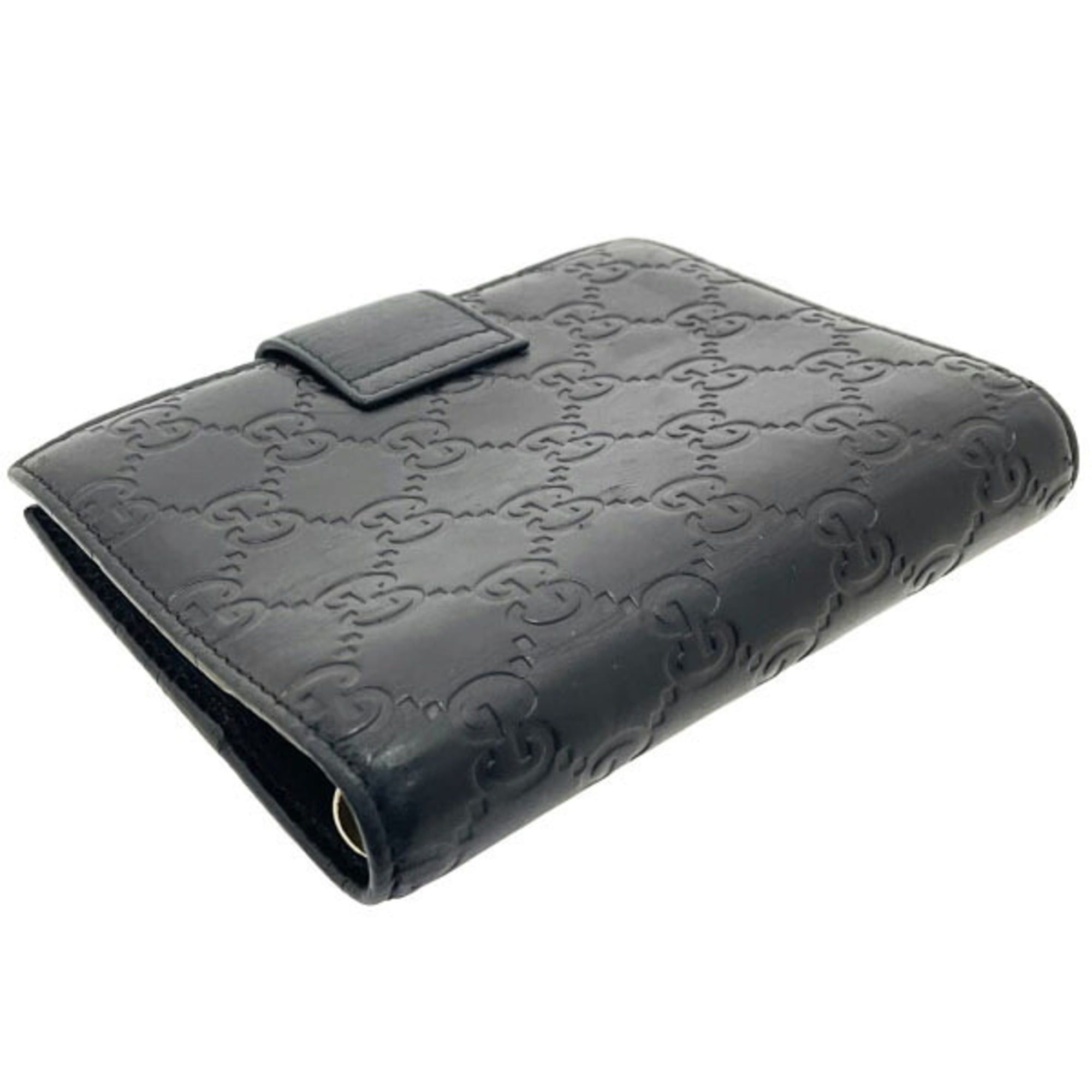 Gucci Gucci Shima Line Agenda Leather Planner Cover, Black, 115240, GUCCI GG Guccissima Address Book/Notepad, 6-Hole, XW-16038 Size ONE SIZE - 3 Thumbnail