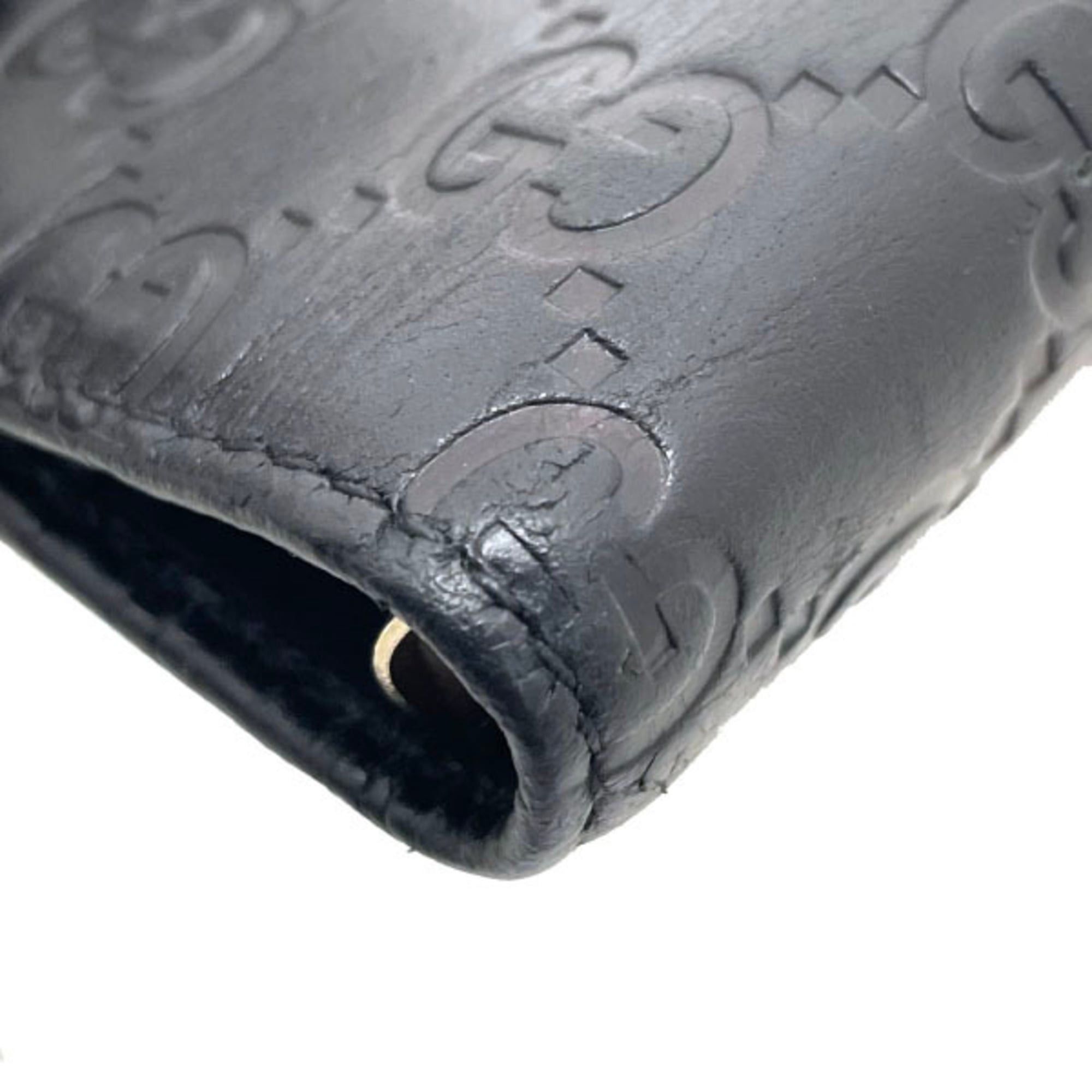 Gucci Gucci Shima Line Agenda Leather Planner Cover, Black, 115240, GUCCI GG Guccissima Address Book/Notepad, 6-Hole, XW-16038 Size ONE SIZE - 5 Thumbnail