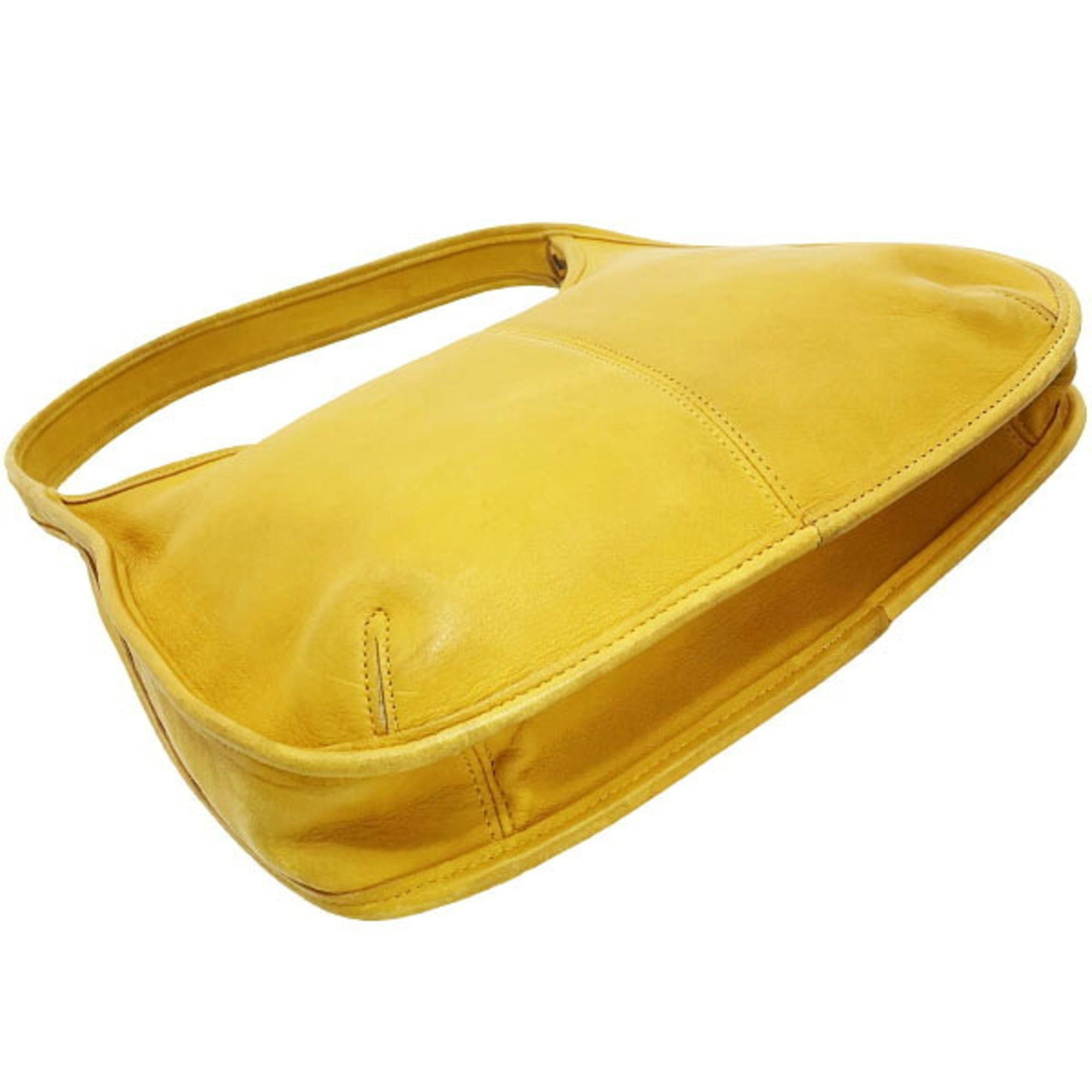 Coach Ergo Shoulder Bag in Yellow Leather (9025) - Old (AHN-16039)
