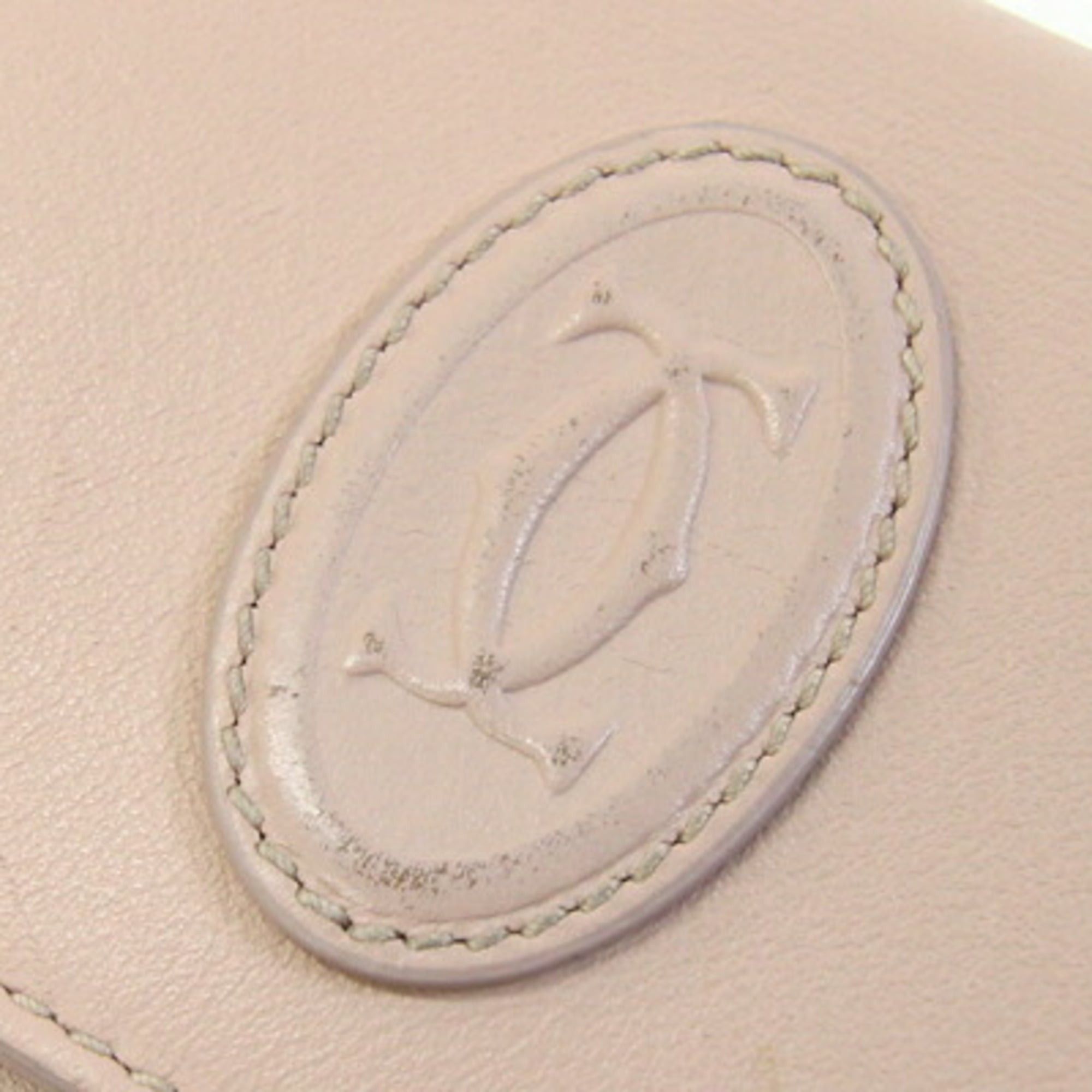 Cartier Cartier Must Tri-fold Wallet, Beige Leather, Compact Mini Small, Women's Size ONE SIZE - 5 Thumbnail