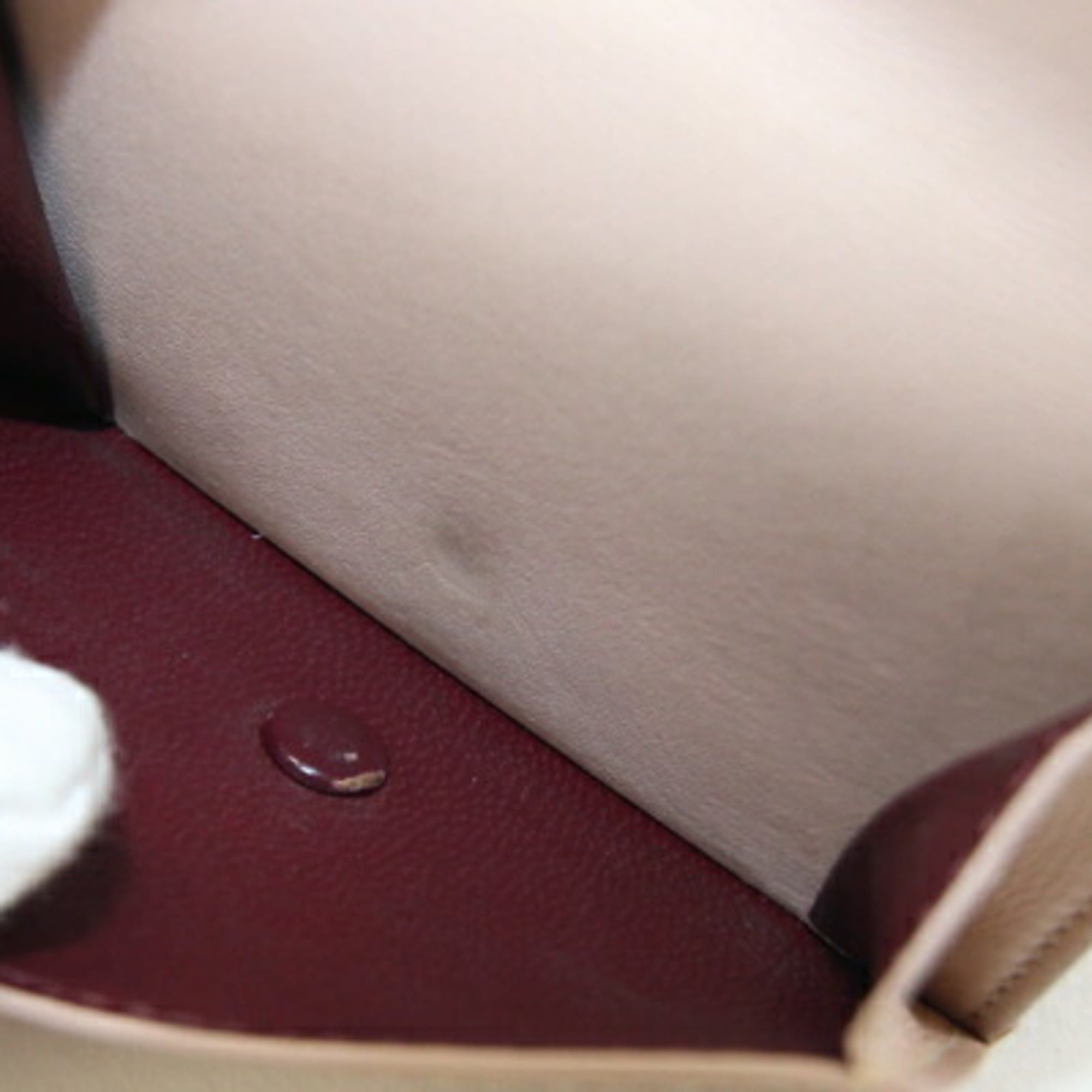 Cartier Cartier Must Tri-fold Wallet, Beige Leather, Compact Mini Small, Women's Size ONE SIZE - 9 Thumbnail