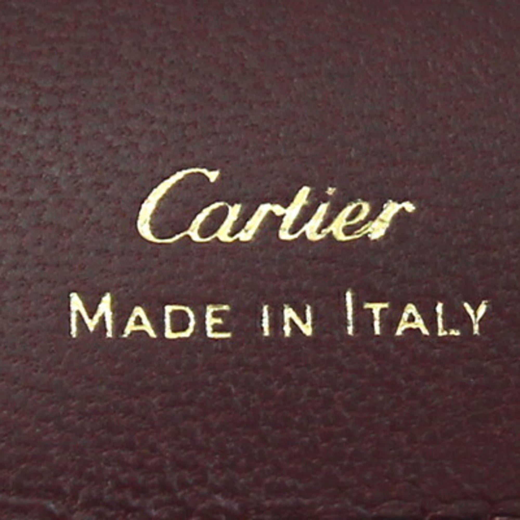 Cartier Cartier Must Tri-fold Wallet, Beige Leather, Compact Mini Small, Women's Size ONE SIZE - 3 Thumbnail