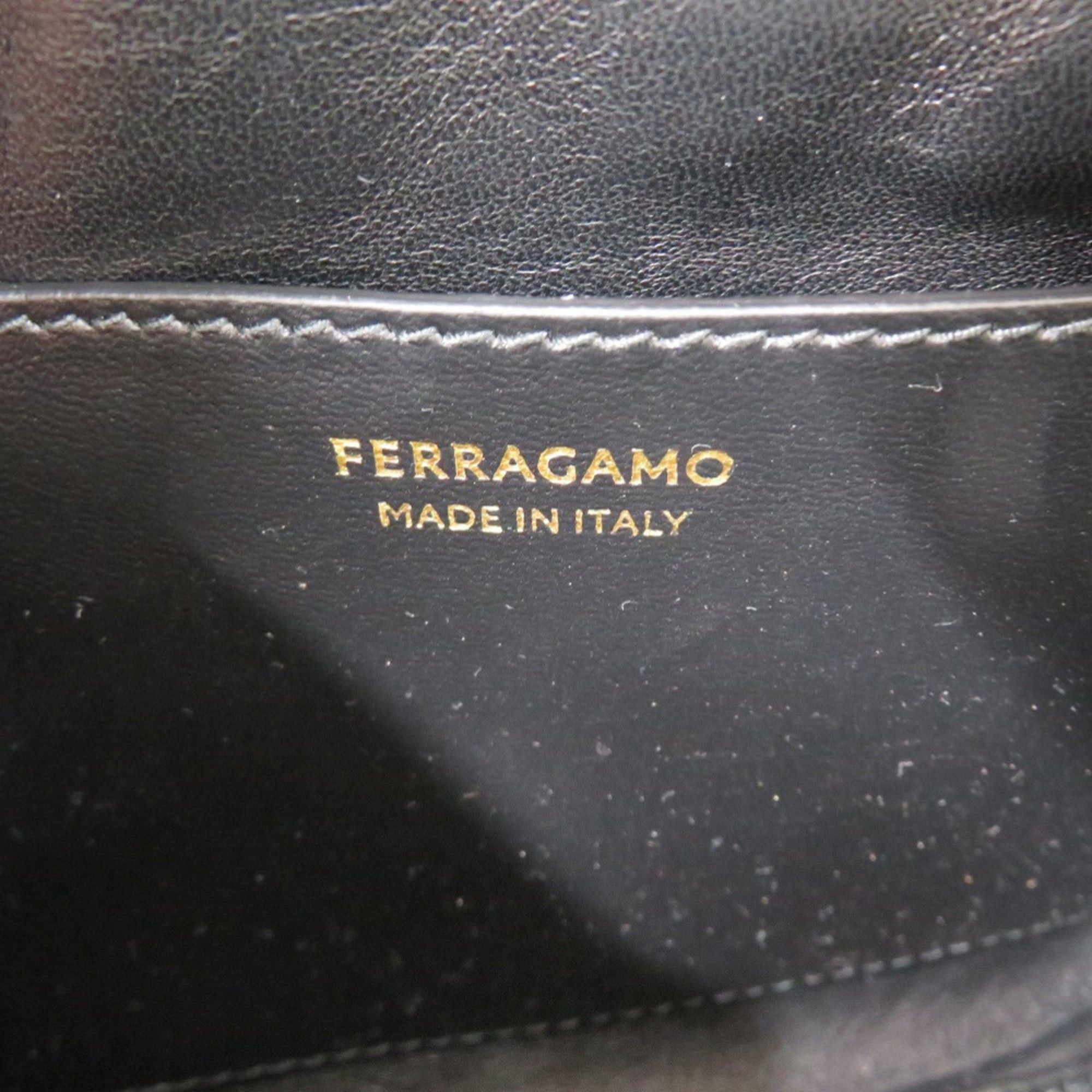 Salvatore Ferragamo Salvatore Ferragamo Gancini EE 21 8372 Leather Shoulder Bag in Pink Beige with Gold Hardware (Product Code: 0927) Size ONE SIZE - 7 Thumbnail