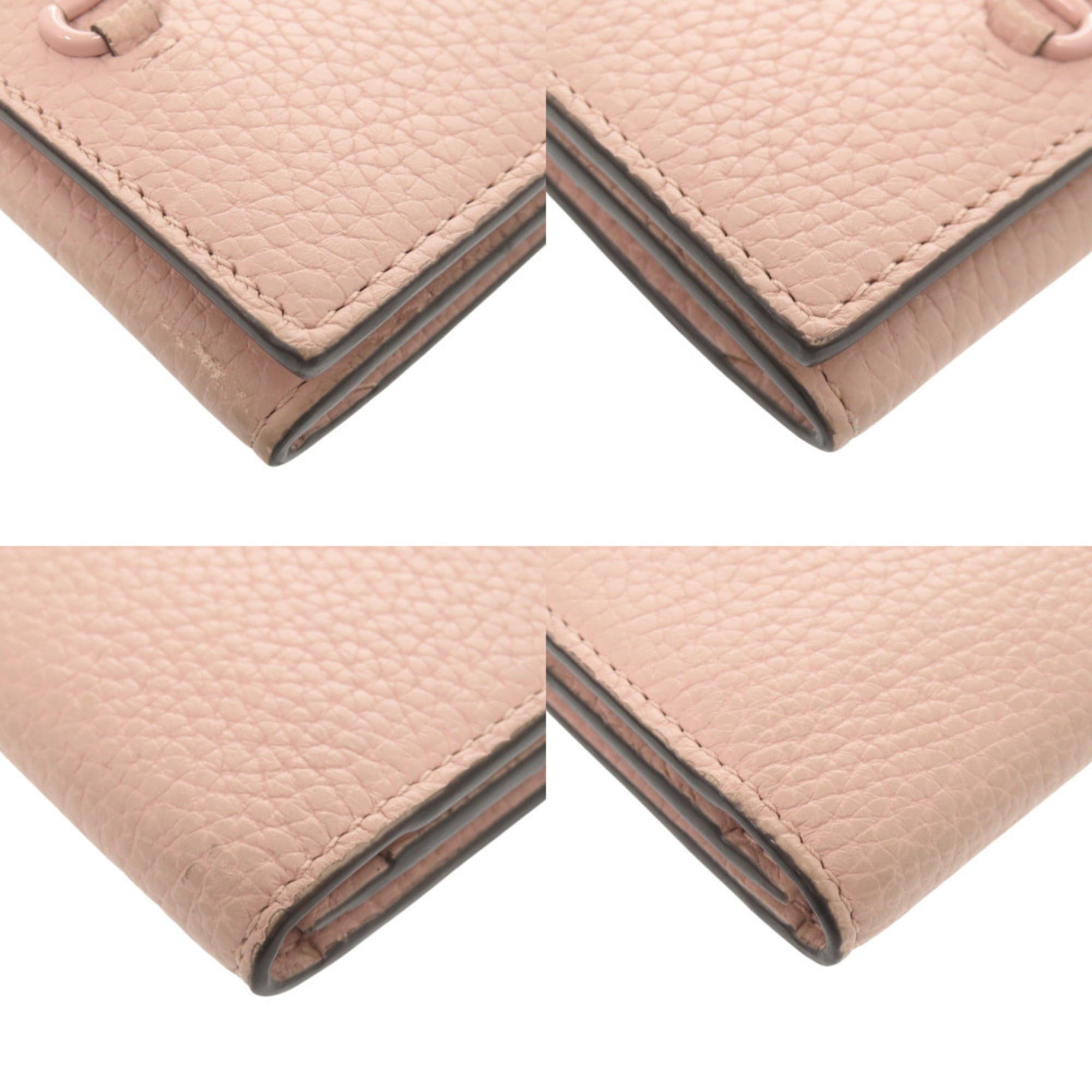 Gucci Gucci Horsebit 745983 Leather Pink Card Case/Business Holder 0069 Size ONE SIZE - 4 Thumbnail