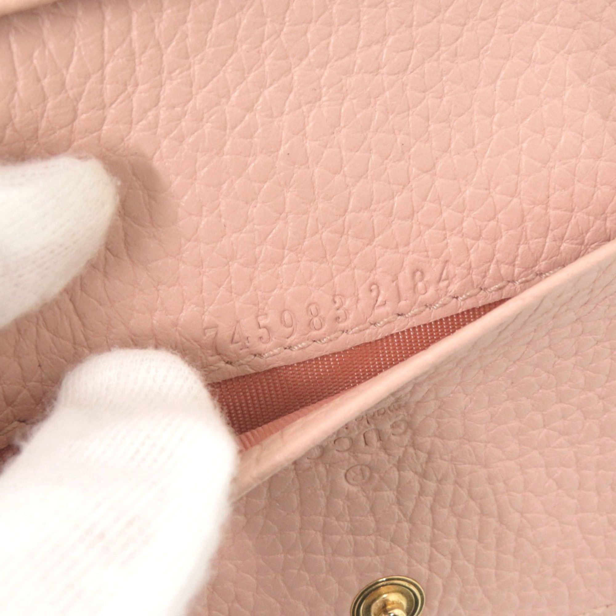 Gucci Gucci Horsebit 745983 Leather Pink Card Case/Business Holder 0069 Size ONE SIZE - 8 Thumbnail