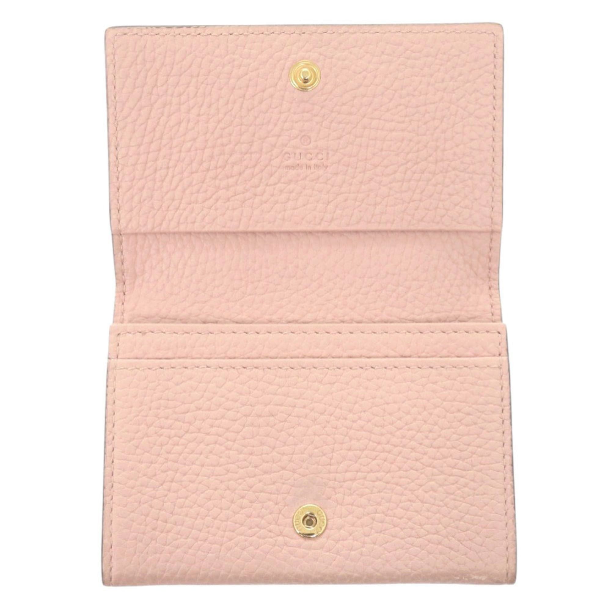 Gucci Gucci Horsebit 745983 Leather Pink Card Case/Business Holder 0069 Size ONE SIZE - 5 Thumbnail