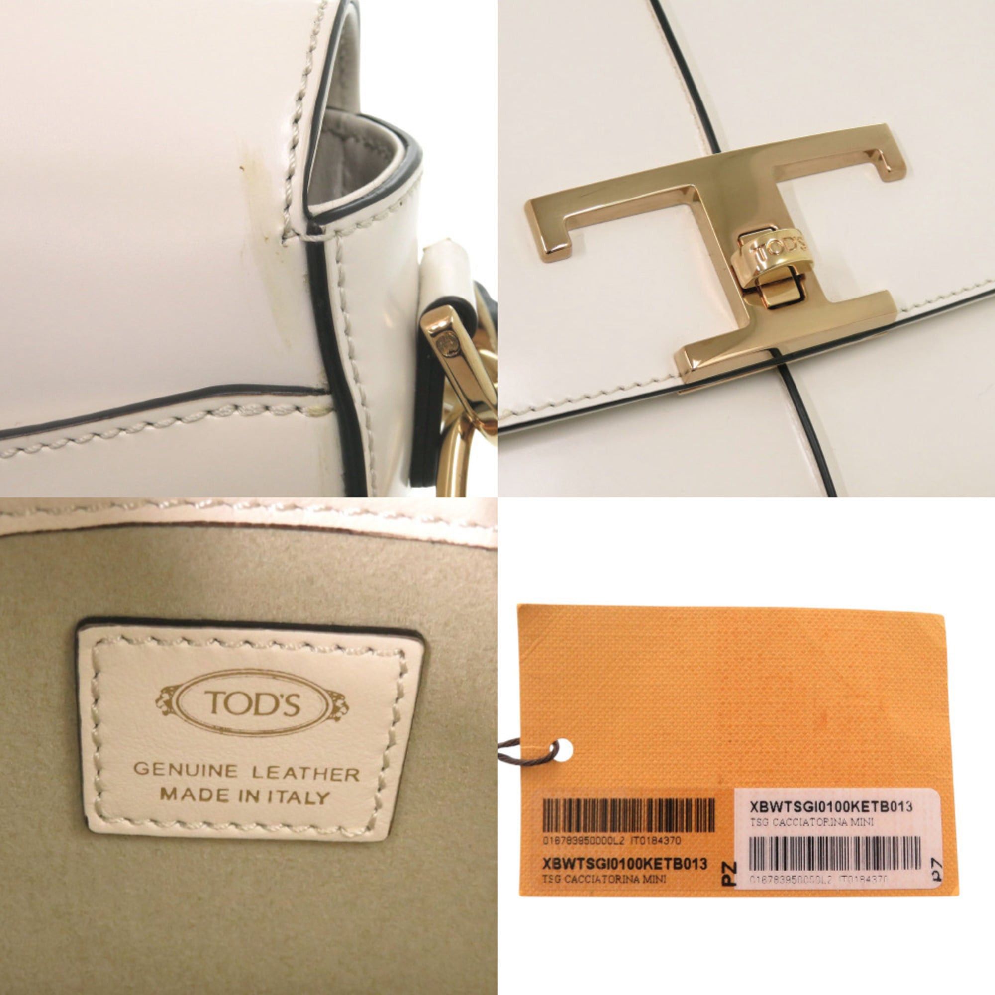 Tod's Unused Tod's T-Timeless XBWTSGI0100KETB013 white leather 2-way shoulder bag, white, 2046 Size ONE SIZE - 9 Thumbnail