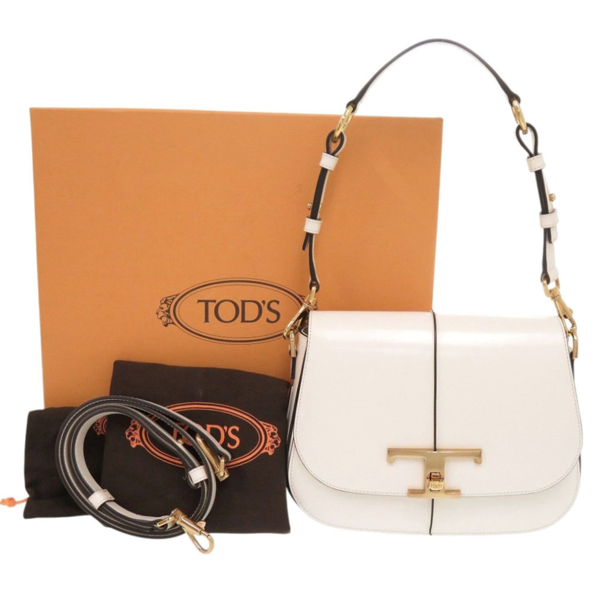 Tod's Unused Tod's T-Timeless XBWTSGI0100KETB013 white leather 2-way shoulder bag, white, 2046 Size ONE SIZE - 2 Thumbnail
