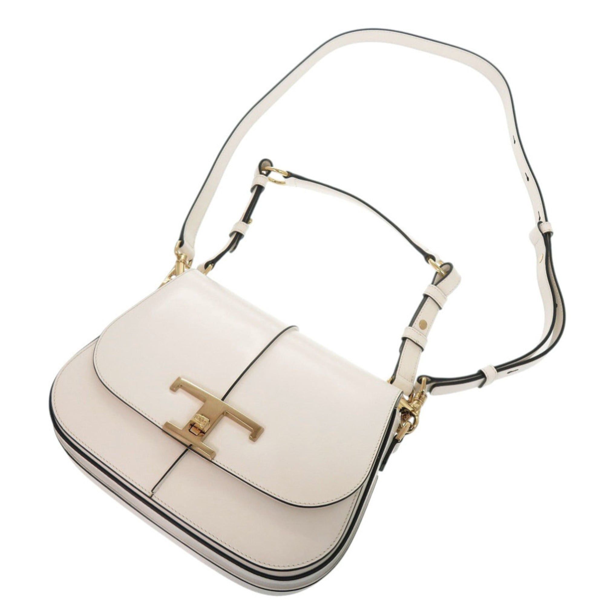 Tod's Unused Tod's T-Timeless XBWTSGI0100KETB013 white leather 2-way shoulder bag, white, 2046 Size ONE SIZE - 6 Thumbnail