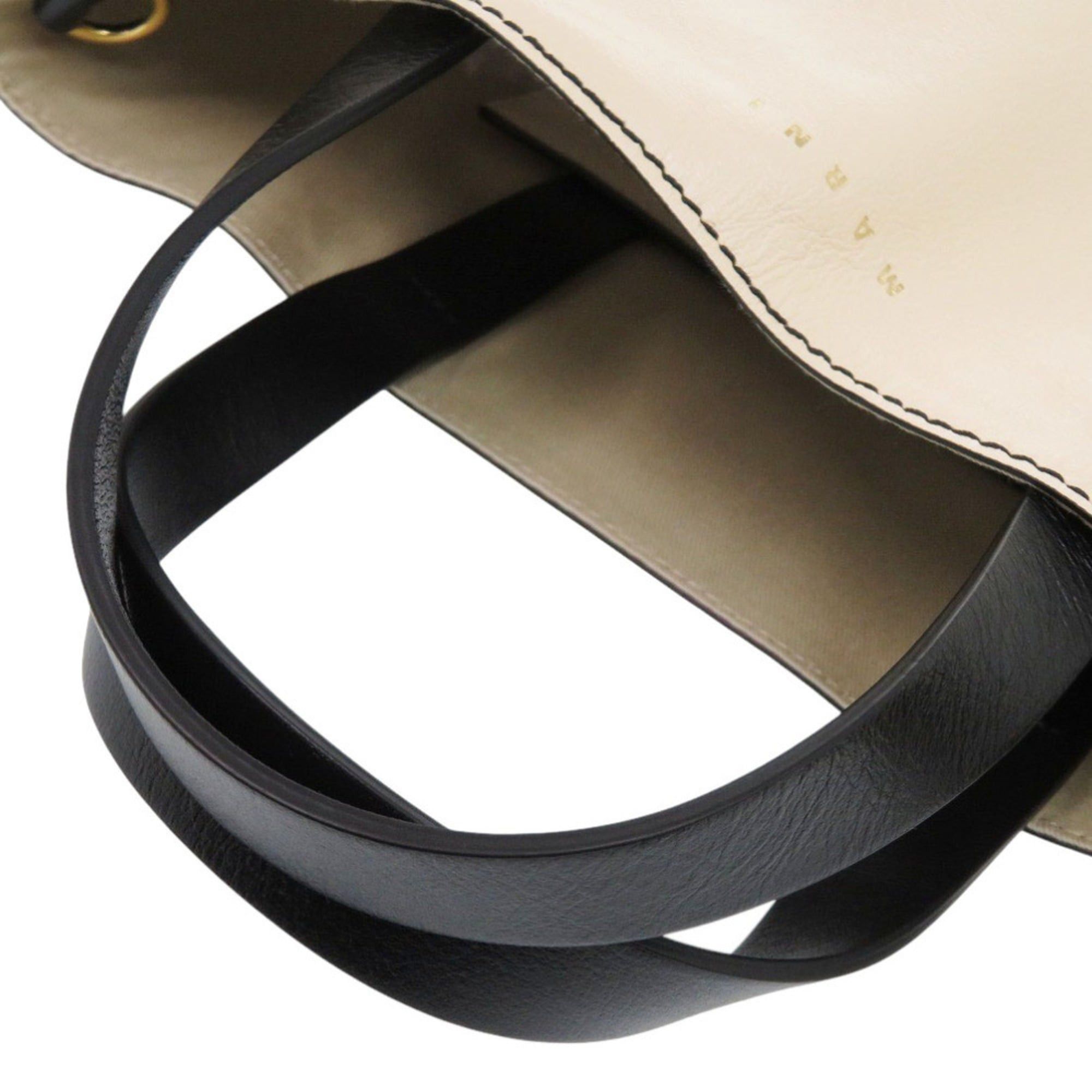 Marni Marni 2-Way Museo Leather Tote Bag in Beige/Purple (1703) Size ONE SIZE - 9 Thumbnail