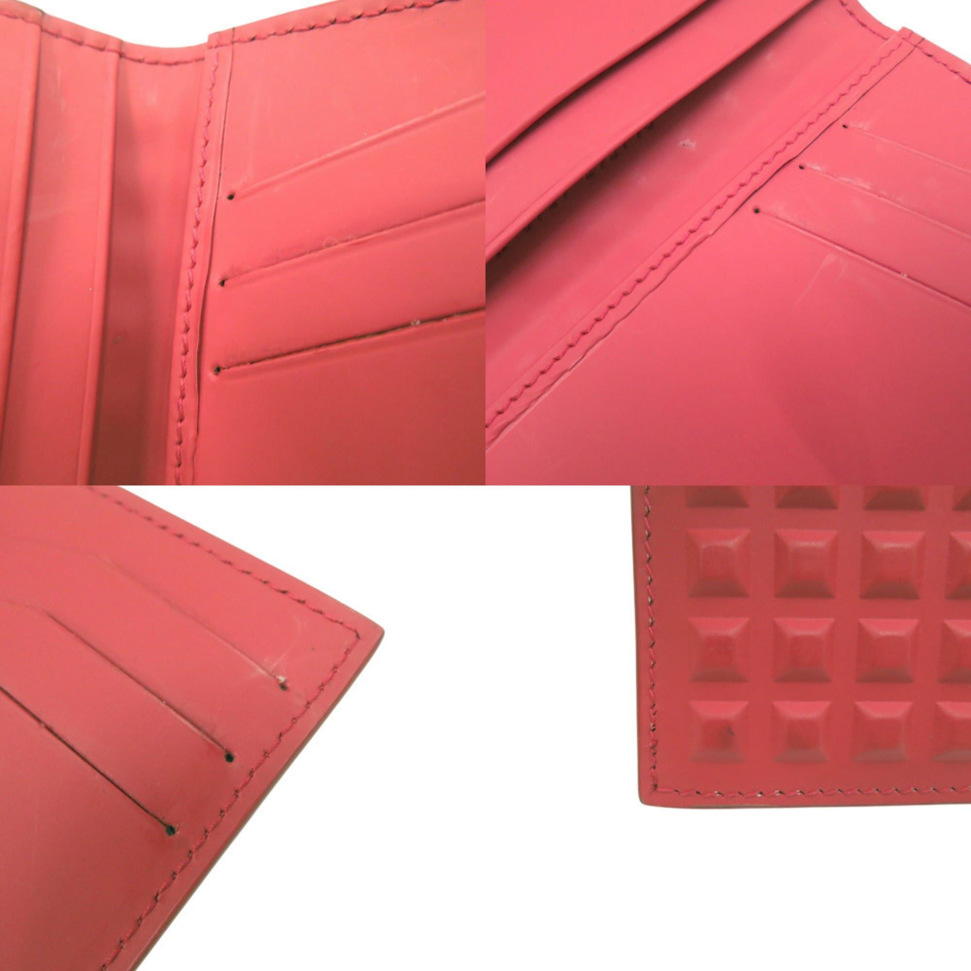Balenciaga Balenciaga Grid Leather Card Case 214715 Red 2090 Size ONE SIZE - 9 Thumbnail