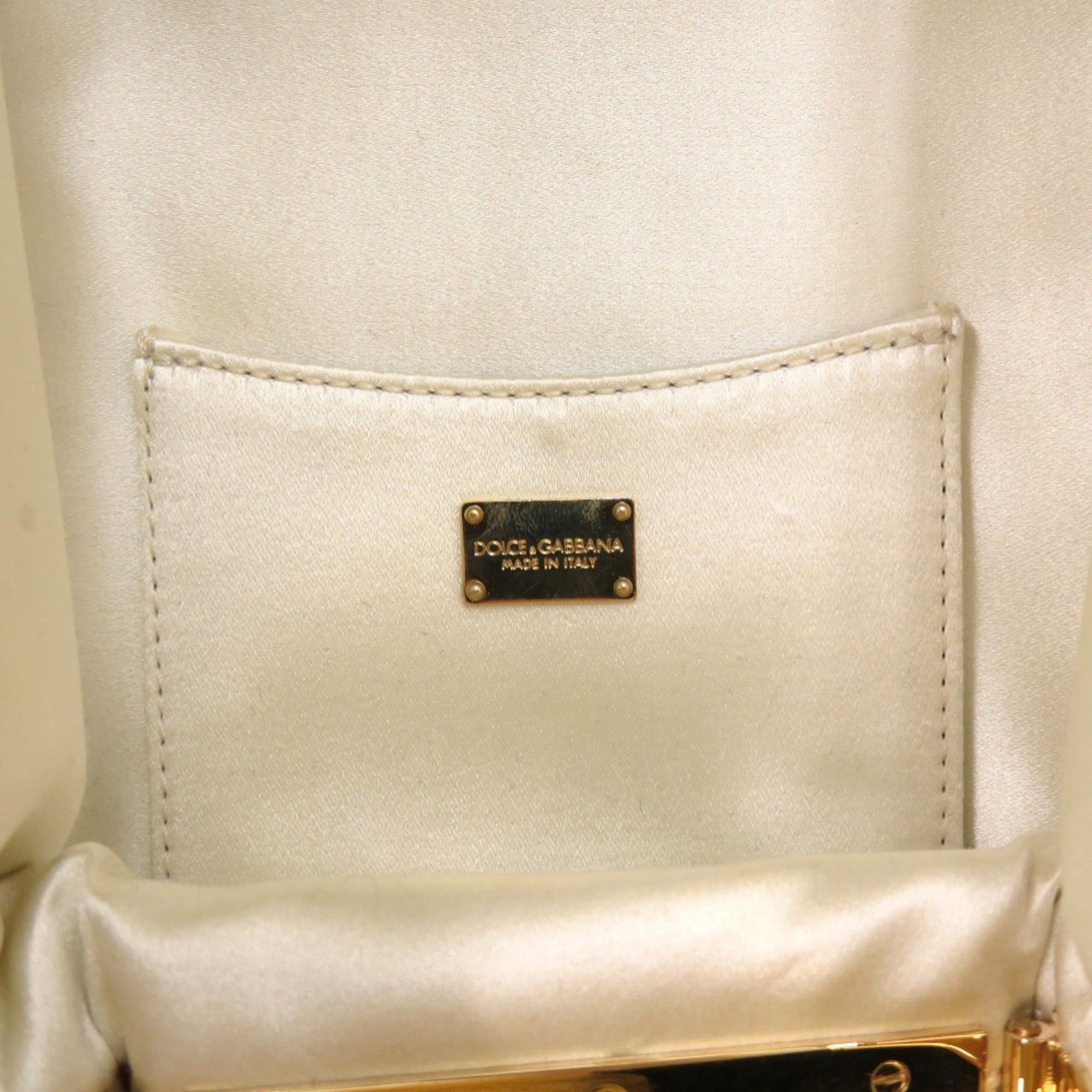 Dolce & Gabbana Dolce & Gabbana Lace, Metal, Mouton, Off-White Clutch Bag 1846 Size ONE SIZE - 5 Thumbnail