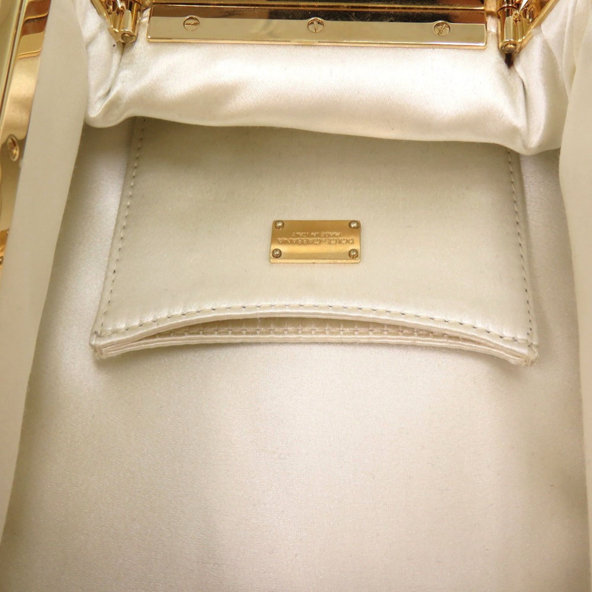 Dolce & Gabbana Dolce & Gabbana Lace, Metal, Mouton, Off-White Clutch Bag 1846 Size ONE SIZE - 6 Thumbnail