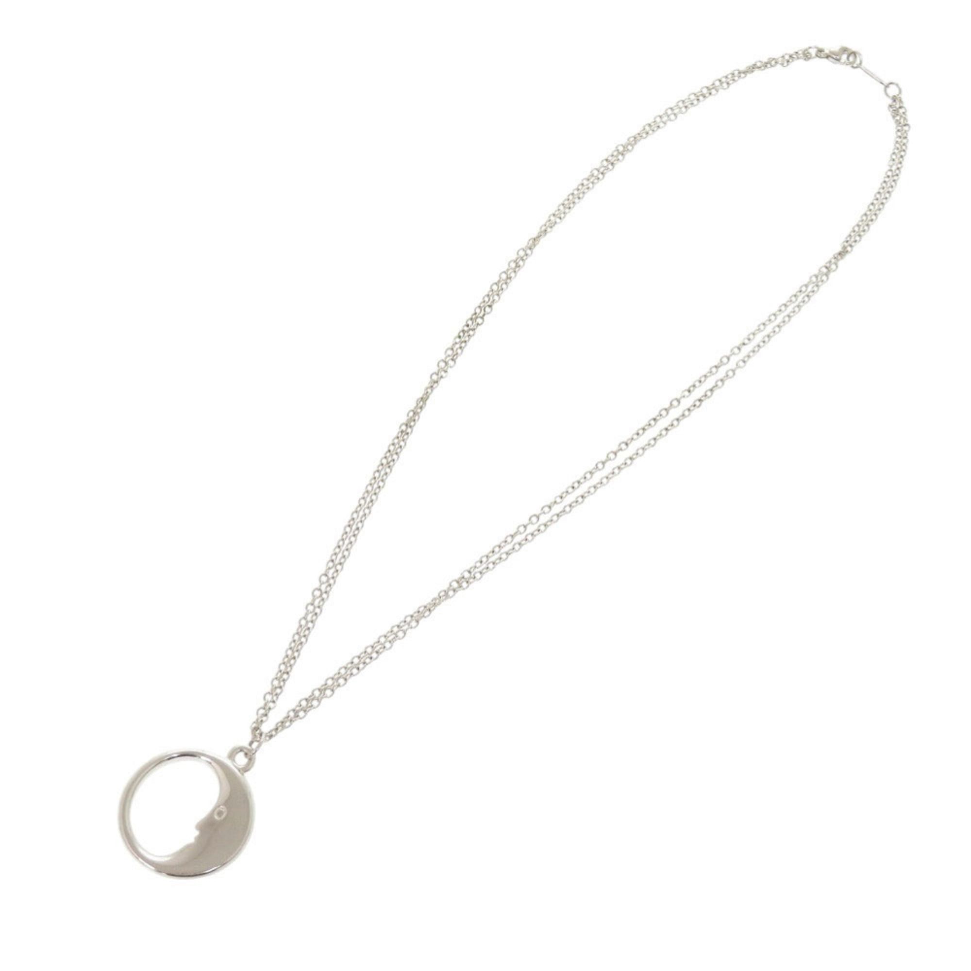 Tiffany & Co. Tiffany Man in the Moon Double Chain Silver 925 Necklace 1812 Size ONE SIZE - 4 Thumbnail