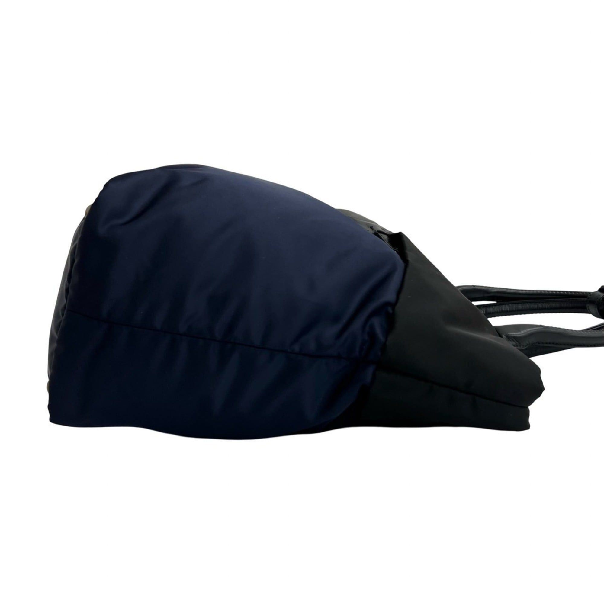Prada PRADA Tessuto Nylon Leather 2-way Handbag Tote Bag Shoulder Black Navy 954-5 Size ONE SIZE - 6 Thumbnail