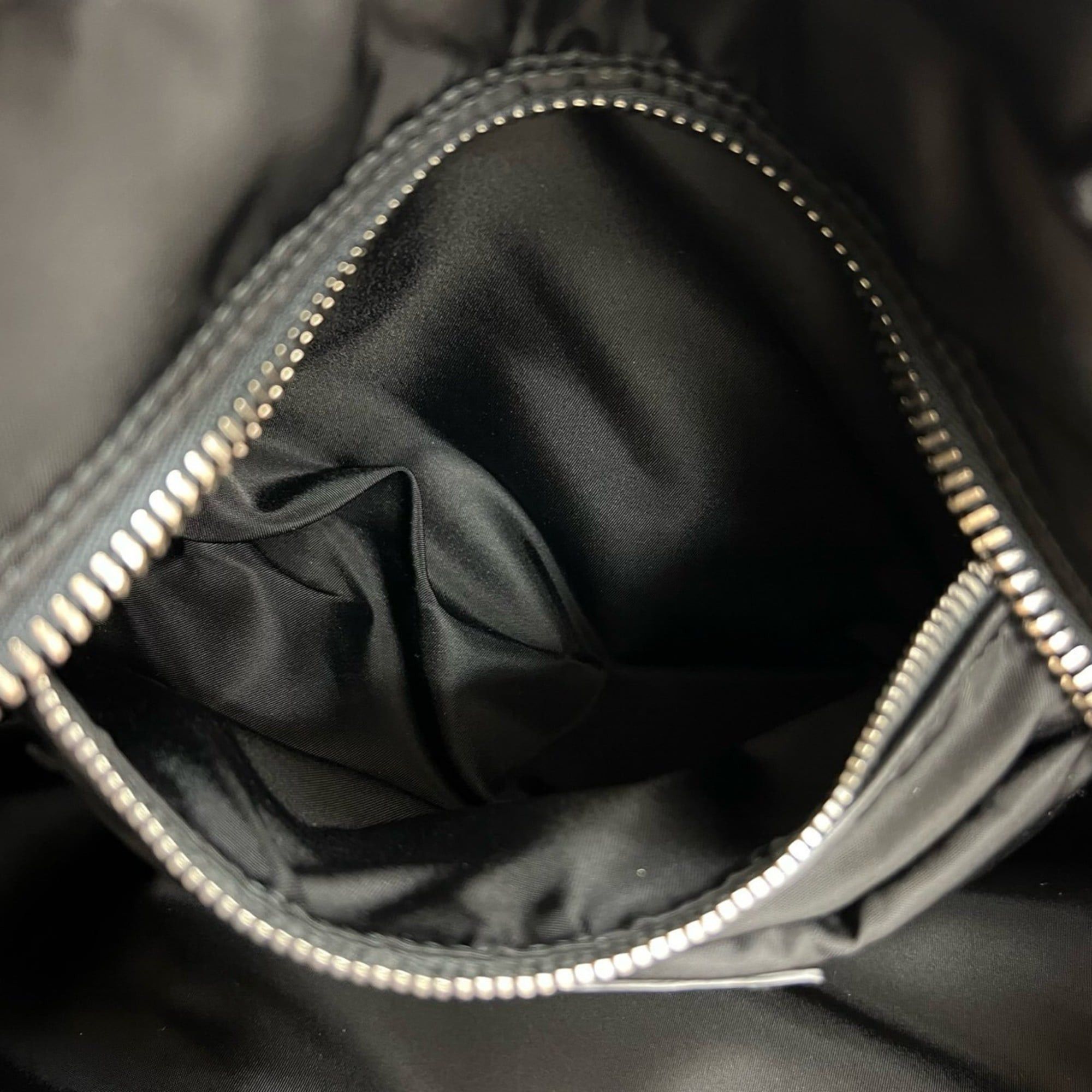 Prada PRADA Tessuto Nylon Leather 2-way Handbag Tote Bag Shoulder Black Navy 954-5 Size ONE SIZE - 10 Thumbnail