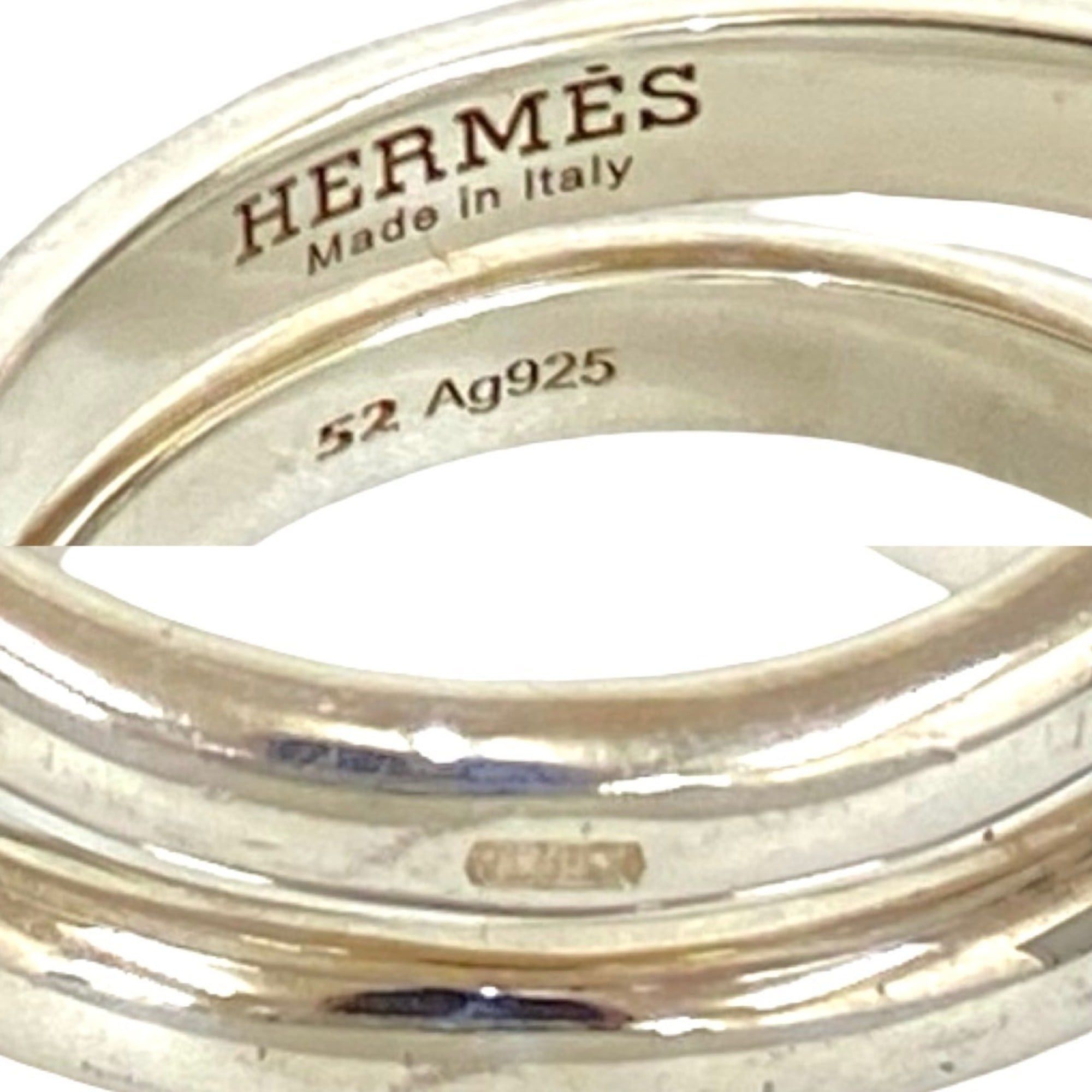 Hermes HERMES Lima PM Silver 925 Ring Size 12 Men's 20841 Size ONE SIZE - 2 Thumbnail