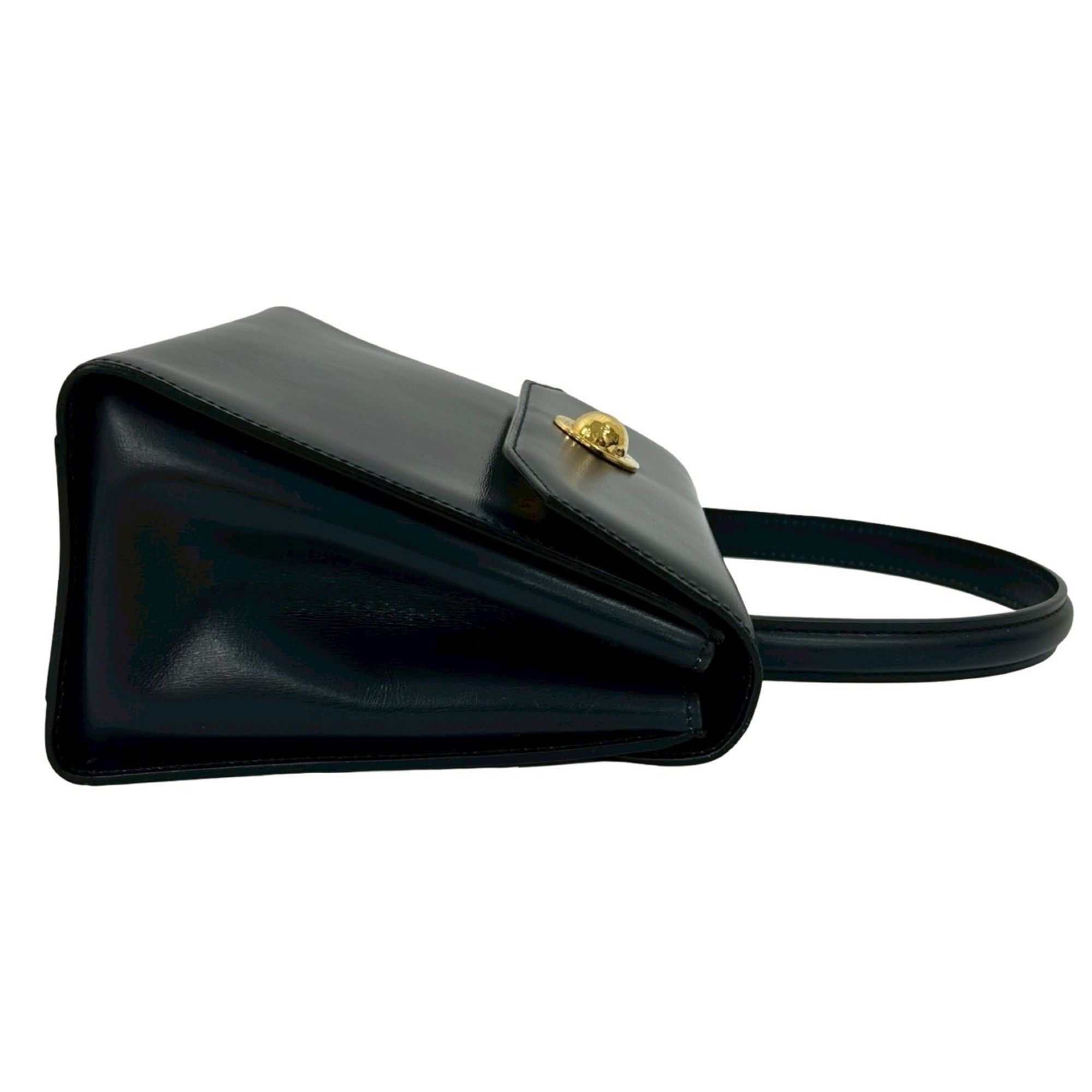 Celine CELINE Star Ball Leather 2-way Handbag Shoulder Bag Black 45863 Size ONE SIZE - 6 Thumbnail