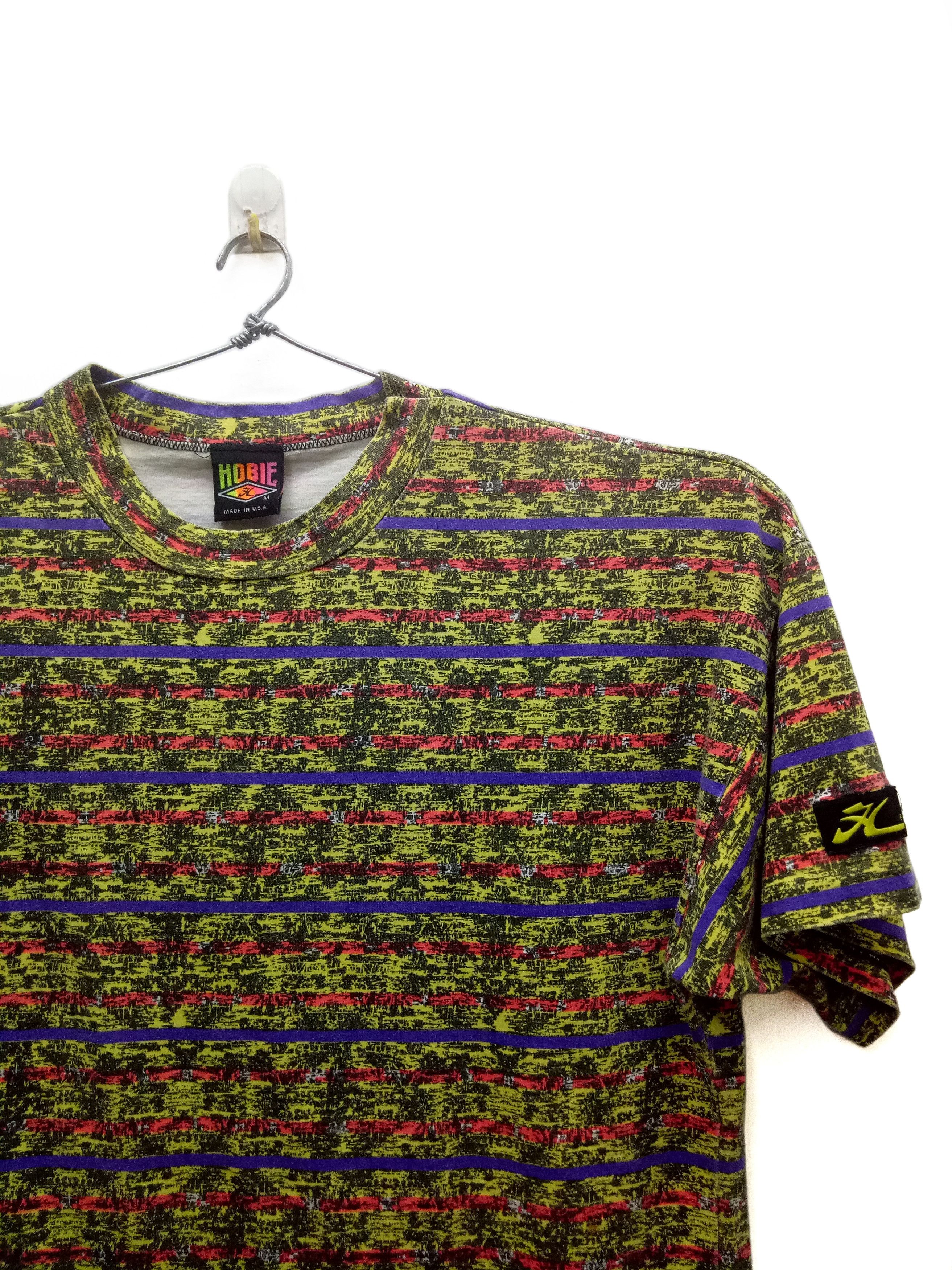 🔥Vintage HOBIE Made in Usa Abstract FullPrint Surf Style Single