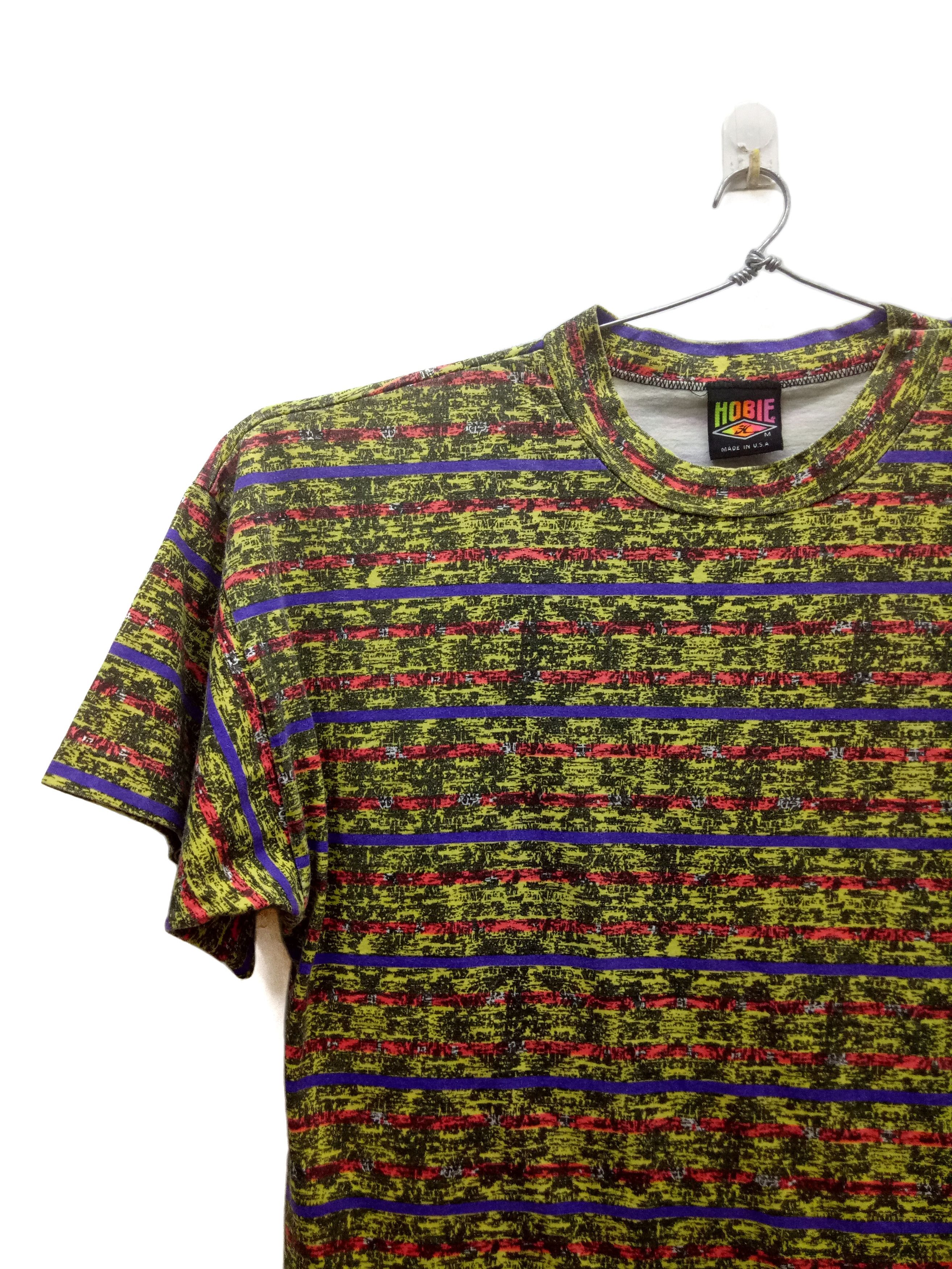 🔥Vintage HOBIE Made in Usa Abstract FullPrint Surf Style Single