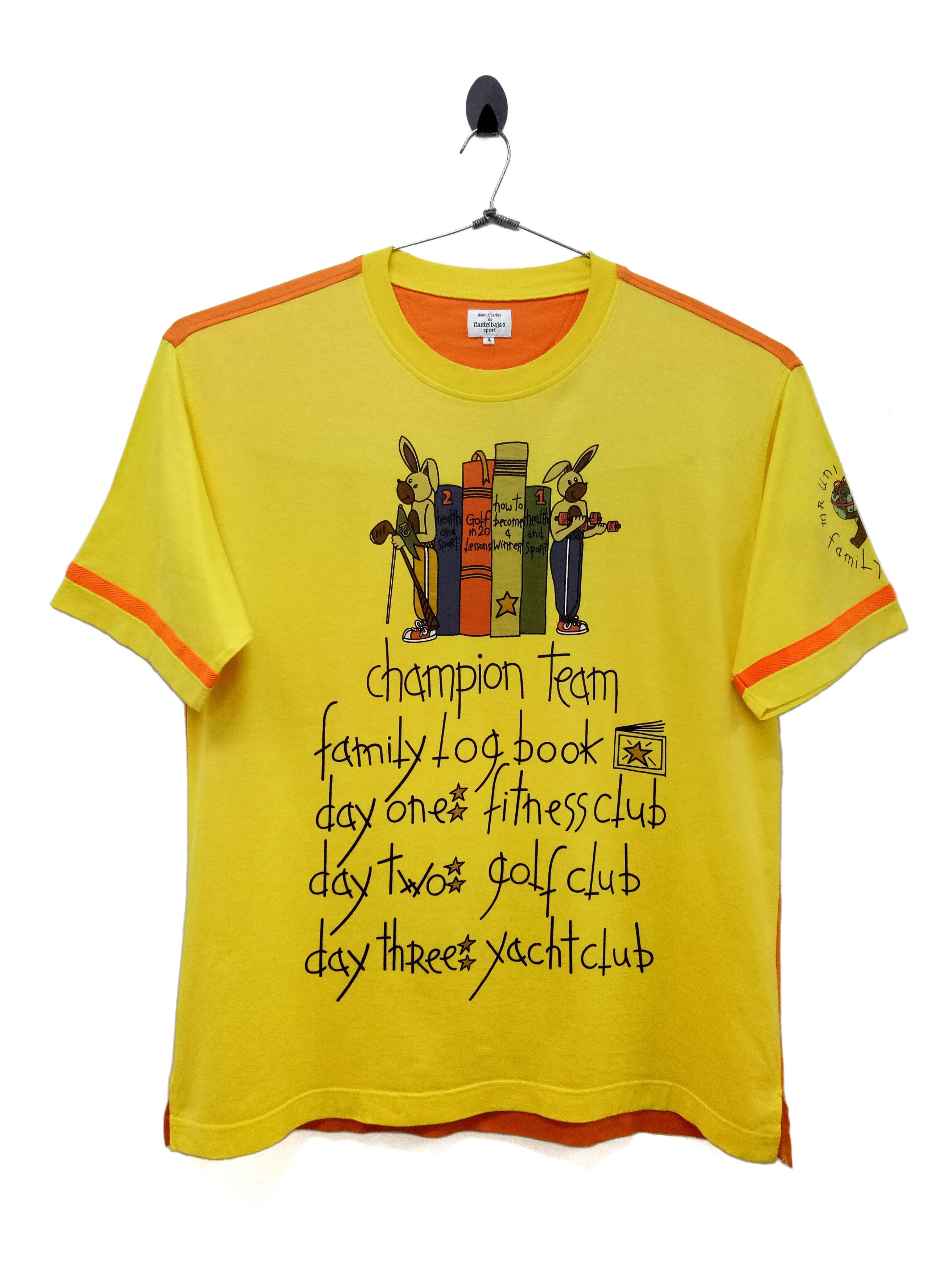 image of Jean Charles De Castelbajac Jc De Castelbajac Mr Universe Family Bear Colour Block Tee (Size XL)