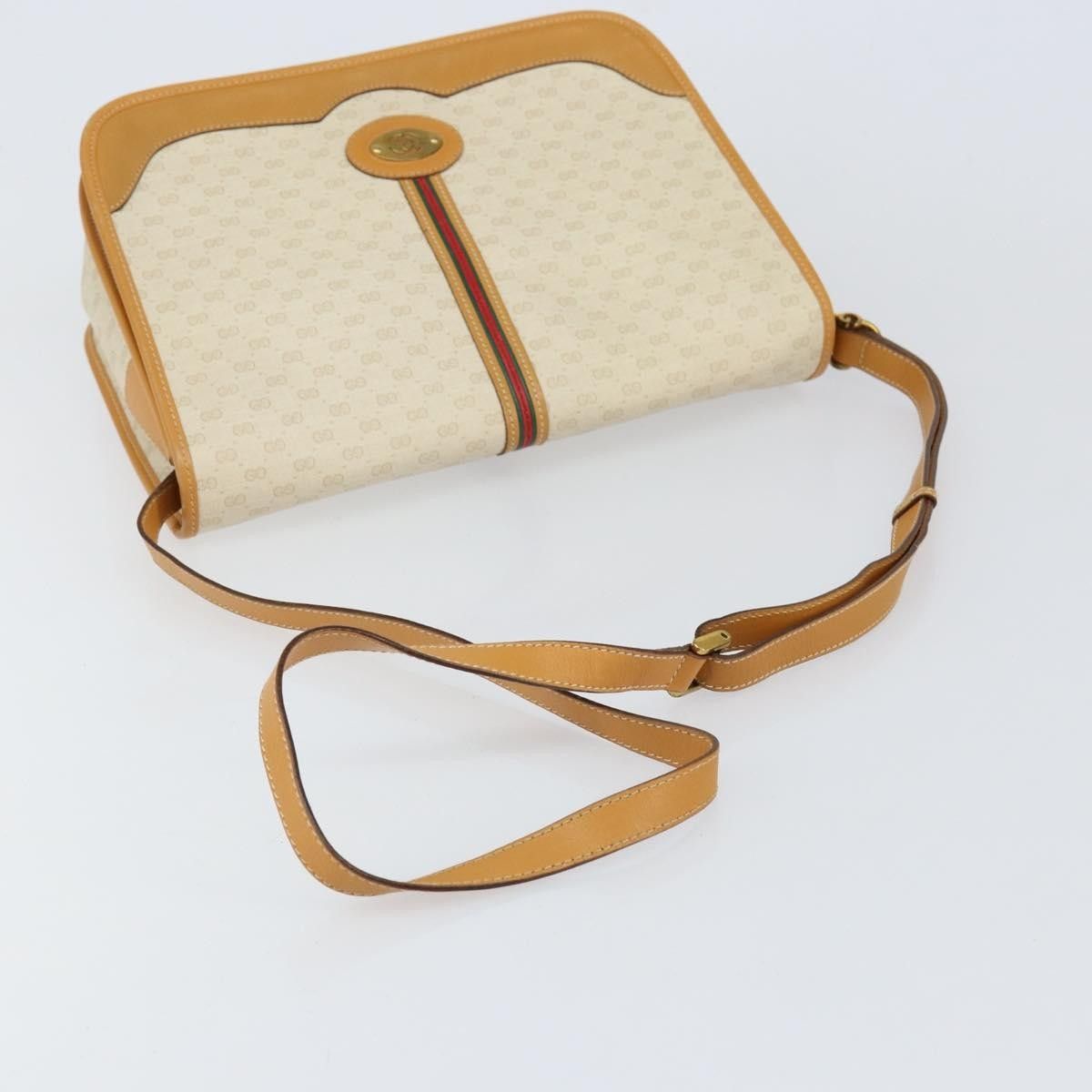Gucci Gucci Vintage Web Sherry Line Handbag Micro GG Canvas Size ONE SIZE - 8 Thumbnail