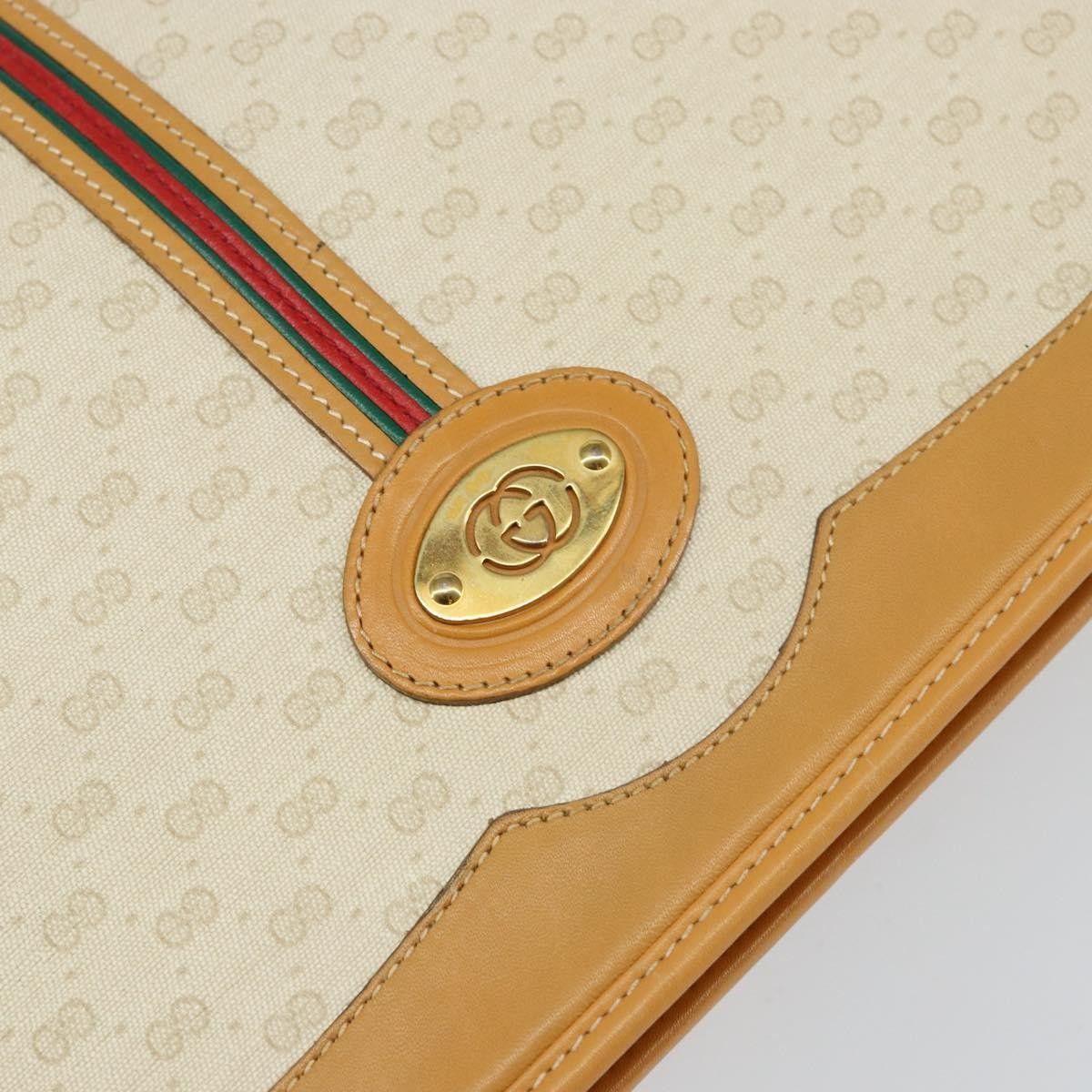 Gucci Gucci Vintage Web Sherry Line Handbag Micro GG Canvas Size ONE SIZE - 19 Thumbnail