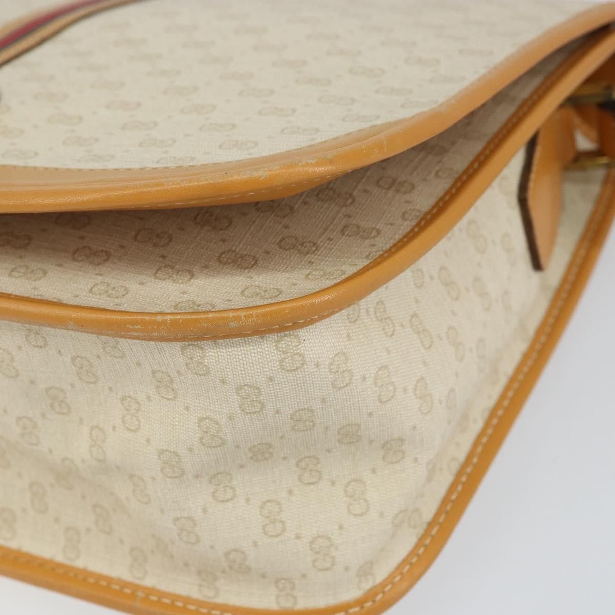 Gucci Gucci Vintage Web Sherry Line Handbag Micro GG Canvas Size ONE SIZE - 9 Thumbnail