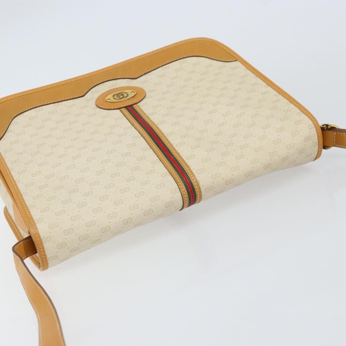 Gucci Gucci Vintage Web Sherry Line Handbag Micro GG Canvas Size ONE SIZE - 15 Thumbnail