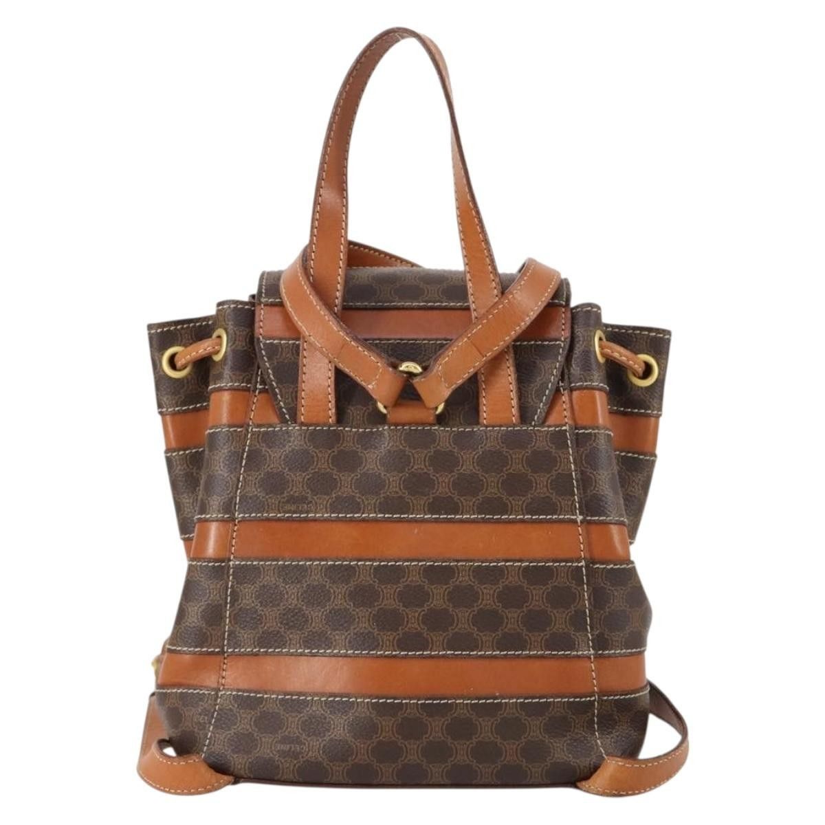 Celine Celine Vintage Macadam Backpack Canvas and Leather Size ONE SIZE - 2 Thumbnail