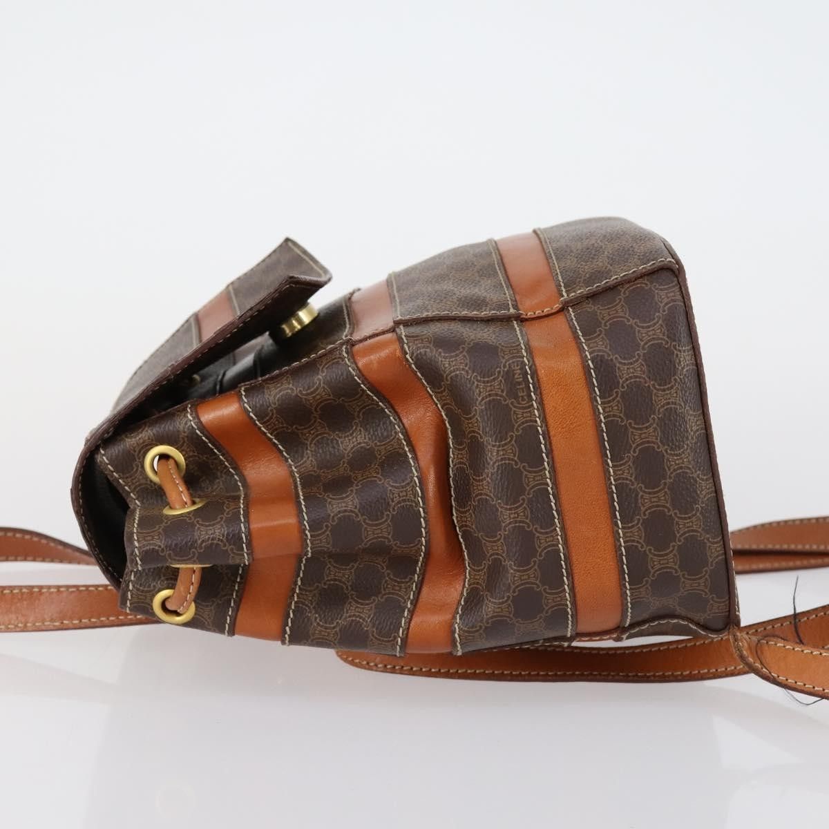 Celine Celine Vintage Macadam Backpack Canvas and Leather Size ONE SIZE - 4 Thumbnail