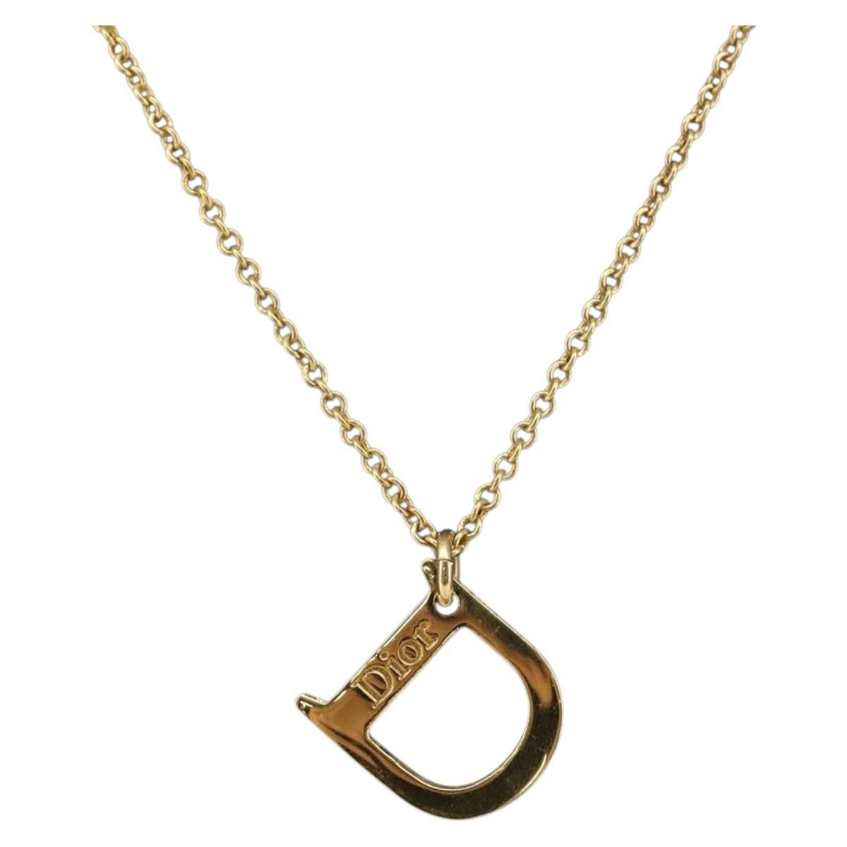 Dior Christian Dior D logo Pendant Necklace Metal Size ONE SIZE - 3 Thumbnail