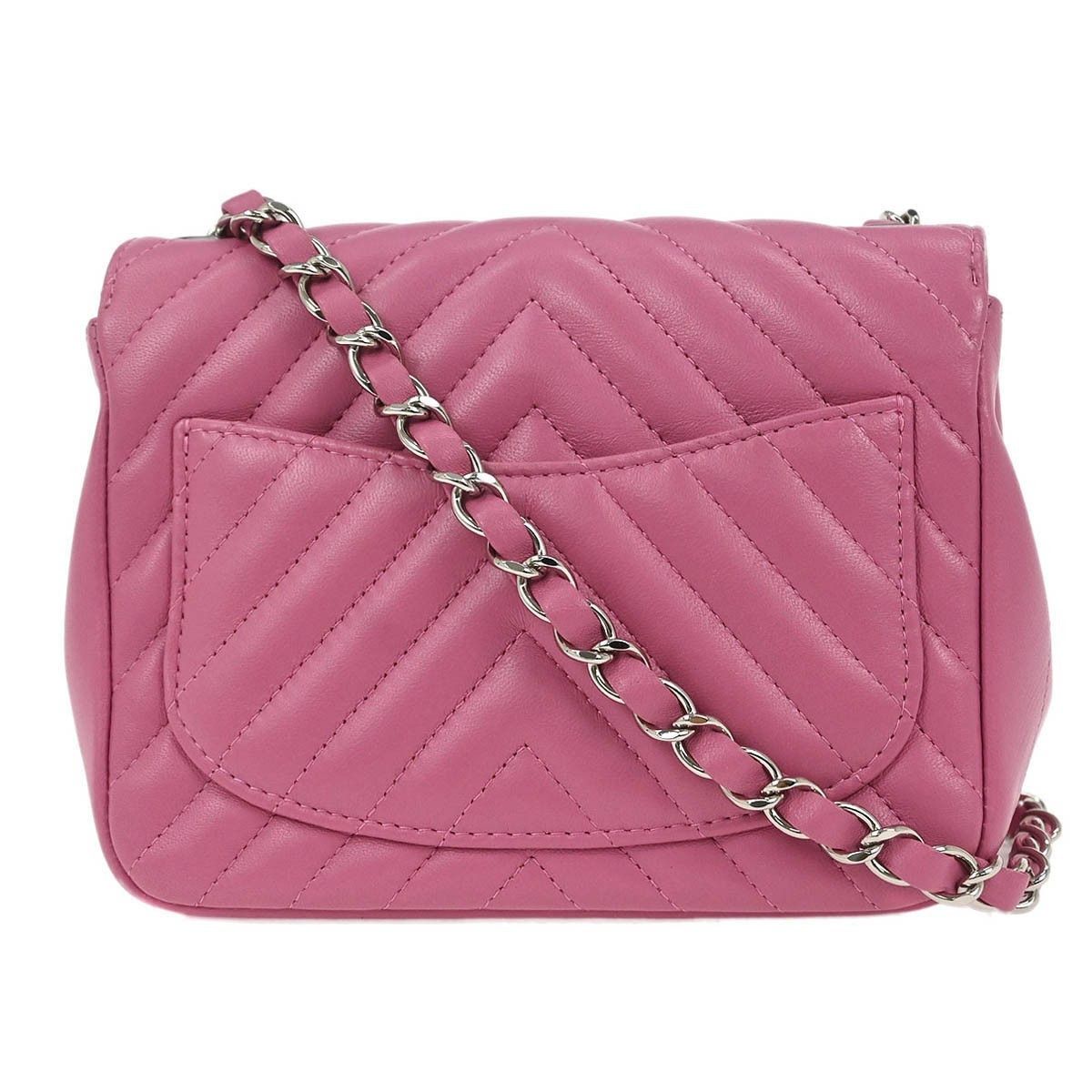 Chanel Chanel Square Classic Single Flap Bag Chevron Lambskin Size ONE SIZE - 2 Thumbnail
