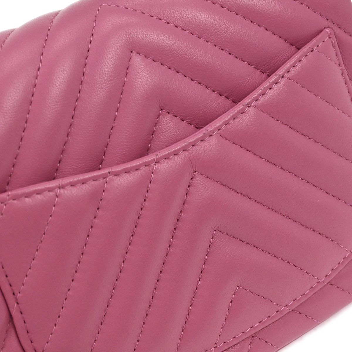Chanel Chanel Square Classic Single Flap Bag Chevron Lambskin Size ONE SIZE - 9 Thumbnail