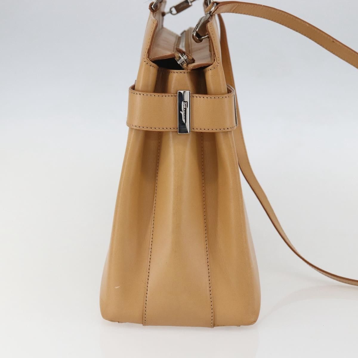 Salvatore Ferragamo Salvatore Ferragamo Double Gancini Side Buckle Tote Leather Size ONE SIZE - 3 Thumbnail
