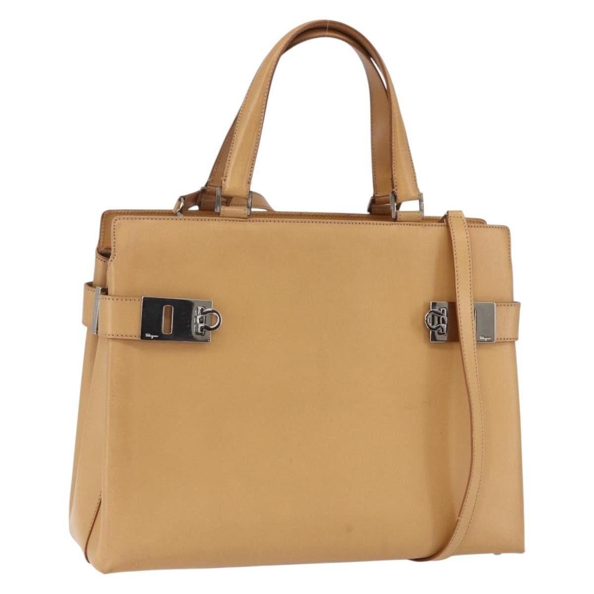 Salvatore Ferragamo Salvatore Ferragamo Double Gancini Side Buckle Tote Leather Size ONE SIZE - 18 Thumbnail