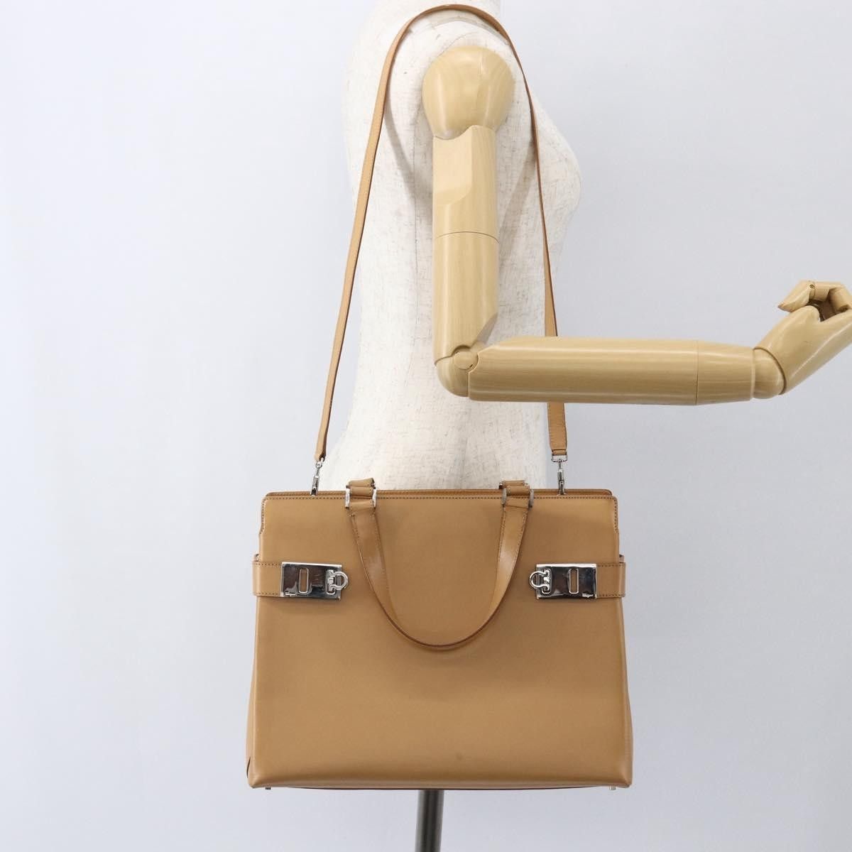 Salvatore Ferragamo Salvatore Ferragamo Double Gancini Side Buckle Tote Leather Size ONE SIZE - 13 Thumbnail
