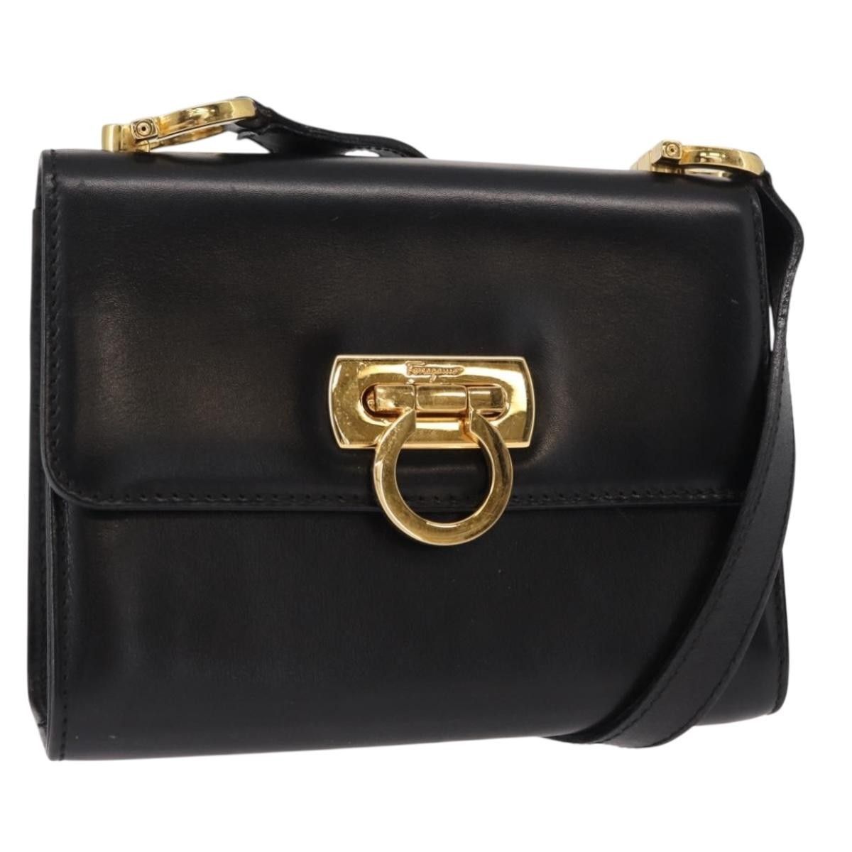 Salvatore Ferragamo Salvatore Ferragamo Gancini Shoulder Bag Leather Size ONE SIZE - 18 Thumbnail