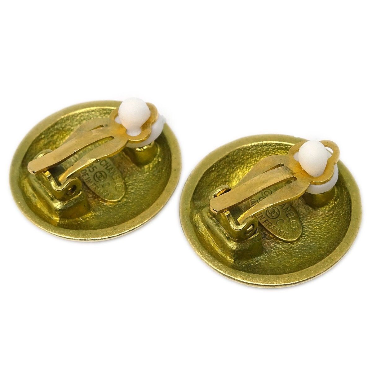 Chanel Chanel Vintage CC Round Clip-On Metal Size ONE SIZE - 3 Thumbnail