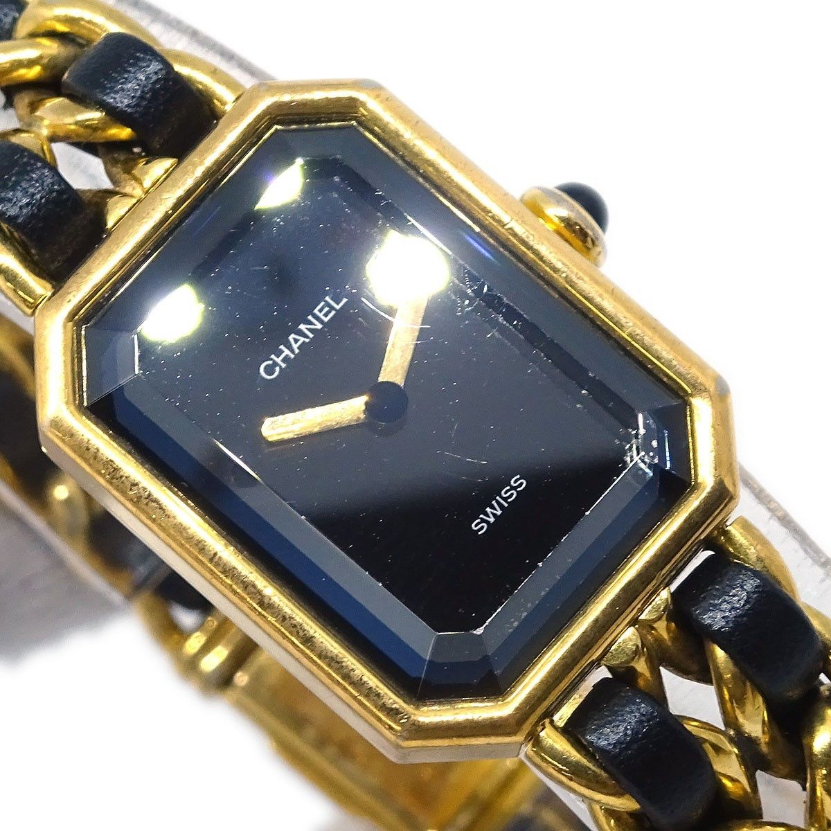 Chanel Premiere Rock Quartz Watch Plated Metal and Leather