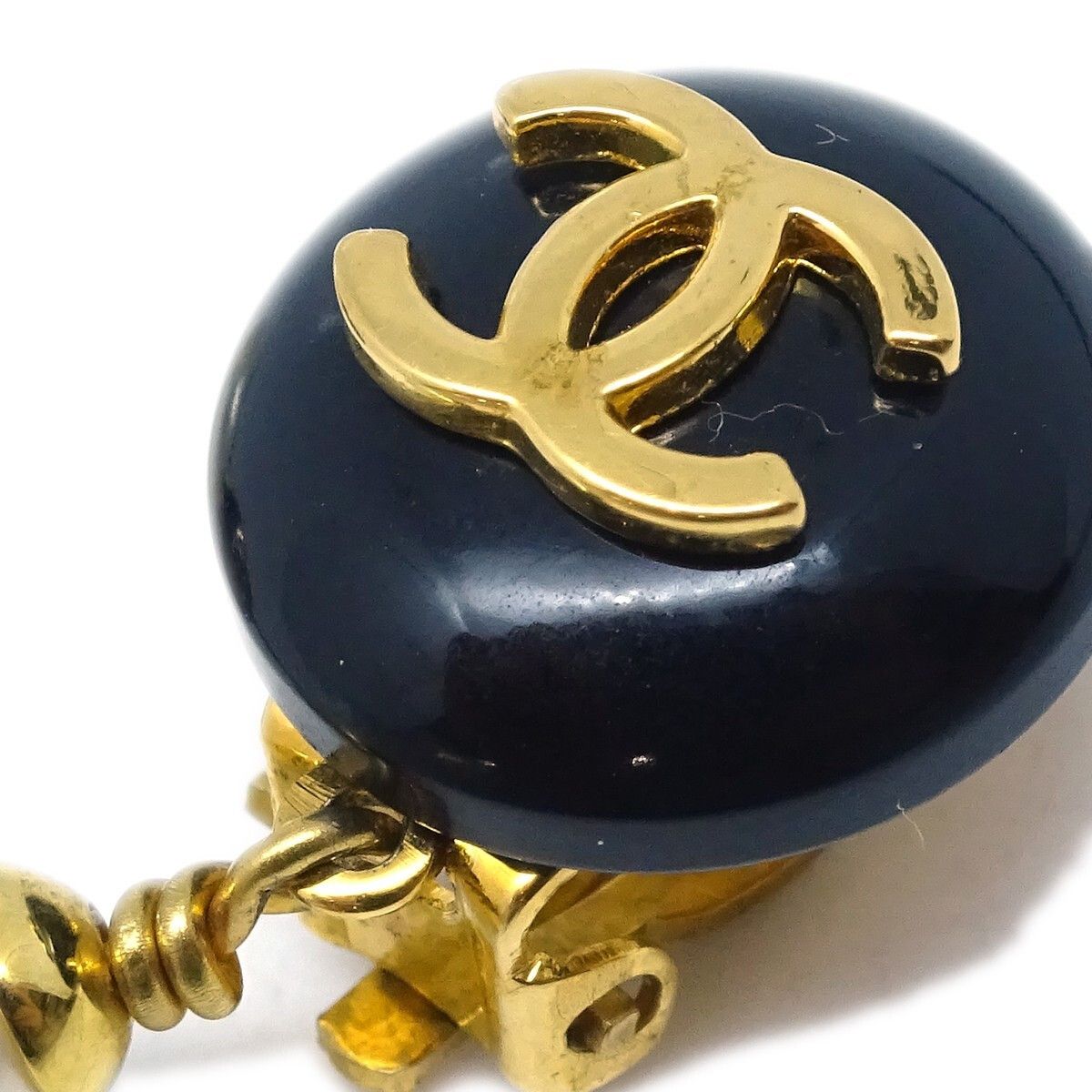Chanel Chanel CC Dangle Earrings Metal with Faux Pearl Size ONE SIZE - 3 Thumbnail